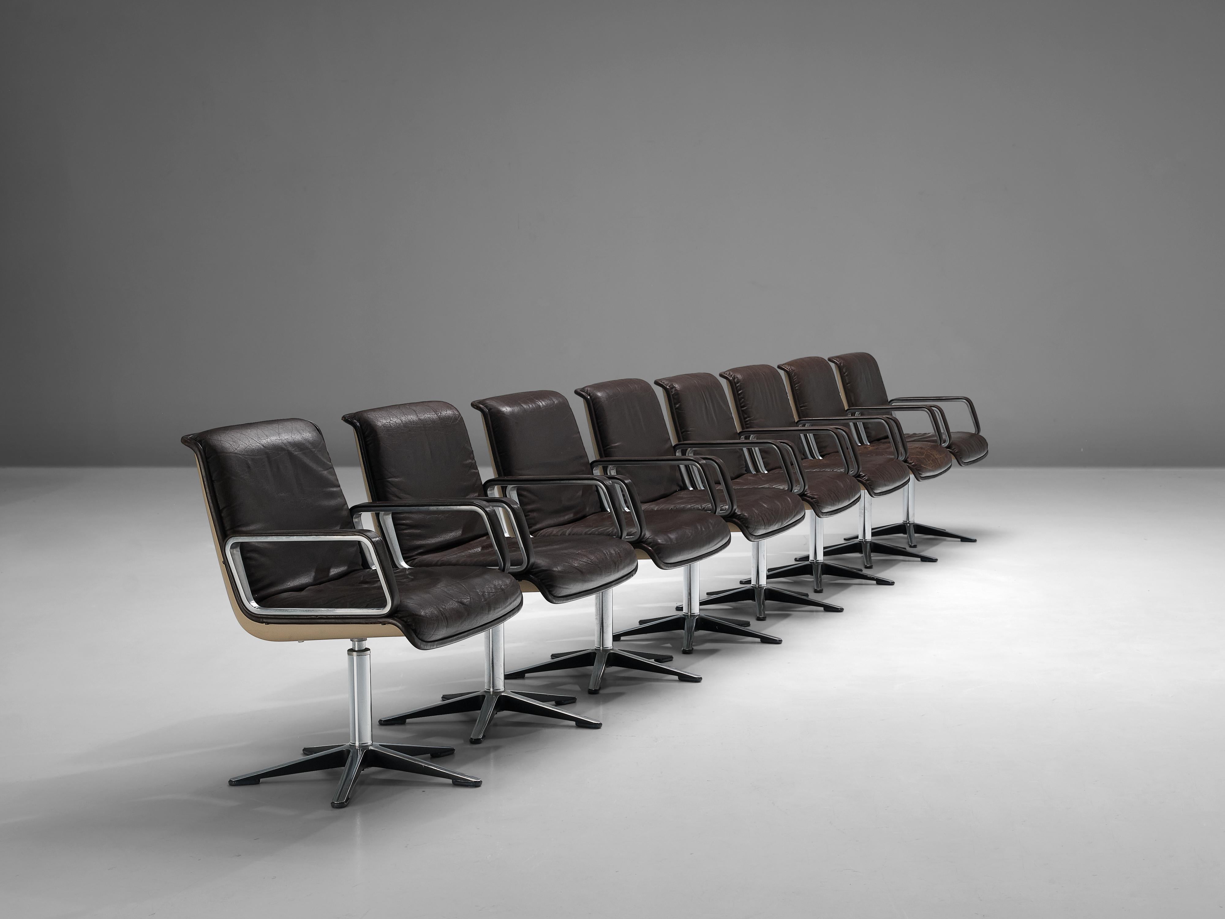 Post-Modern Delta Design for Wilkhahn Set of Eight Office Chairs