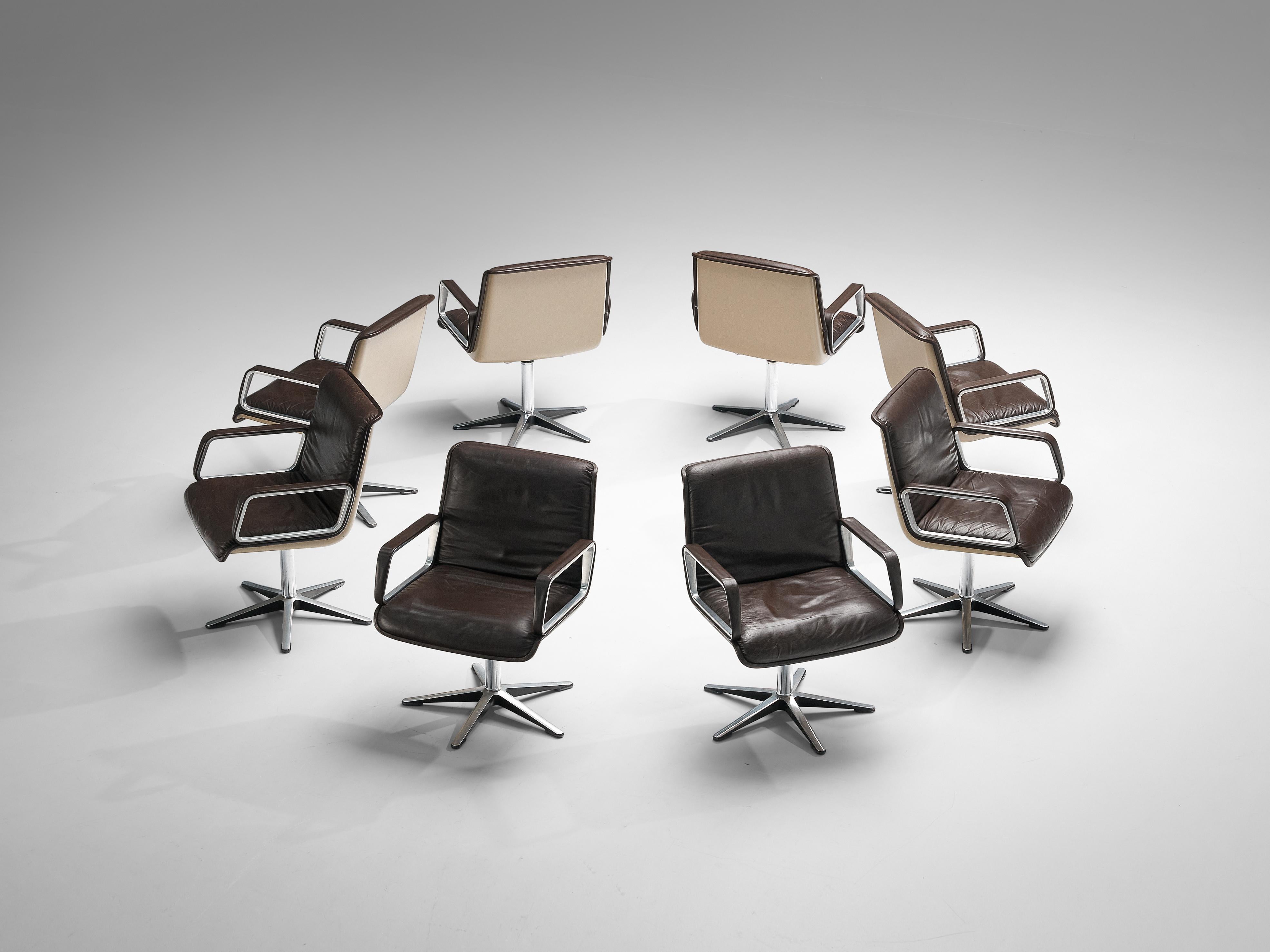 Delta Design for Wilkhahn Set of Eight Office Chairs In Good Condition In Waalwijk, NL