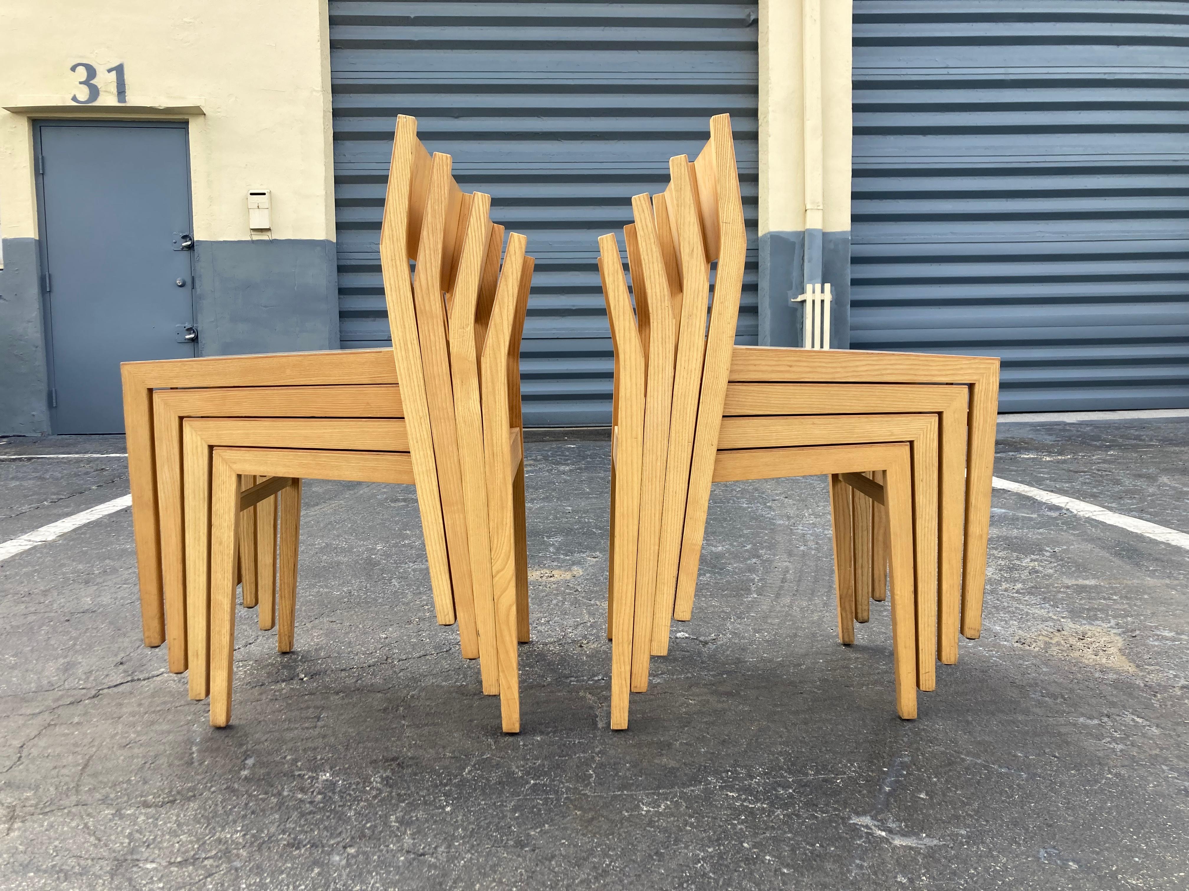 Ensemble de huit chaises designers en vente 1