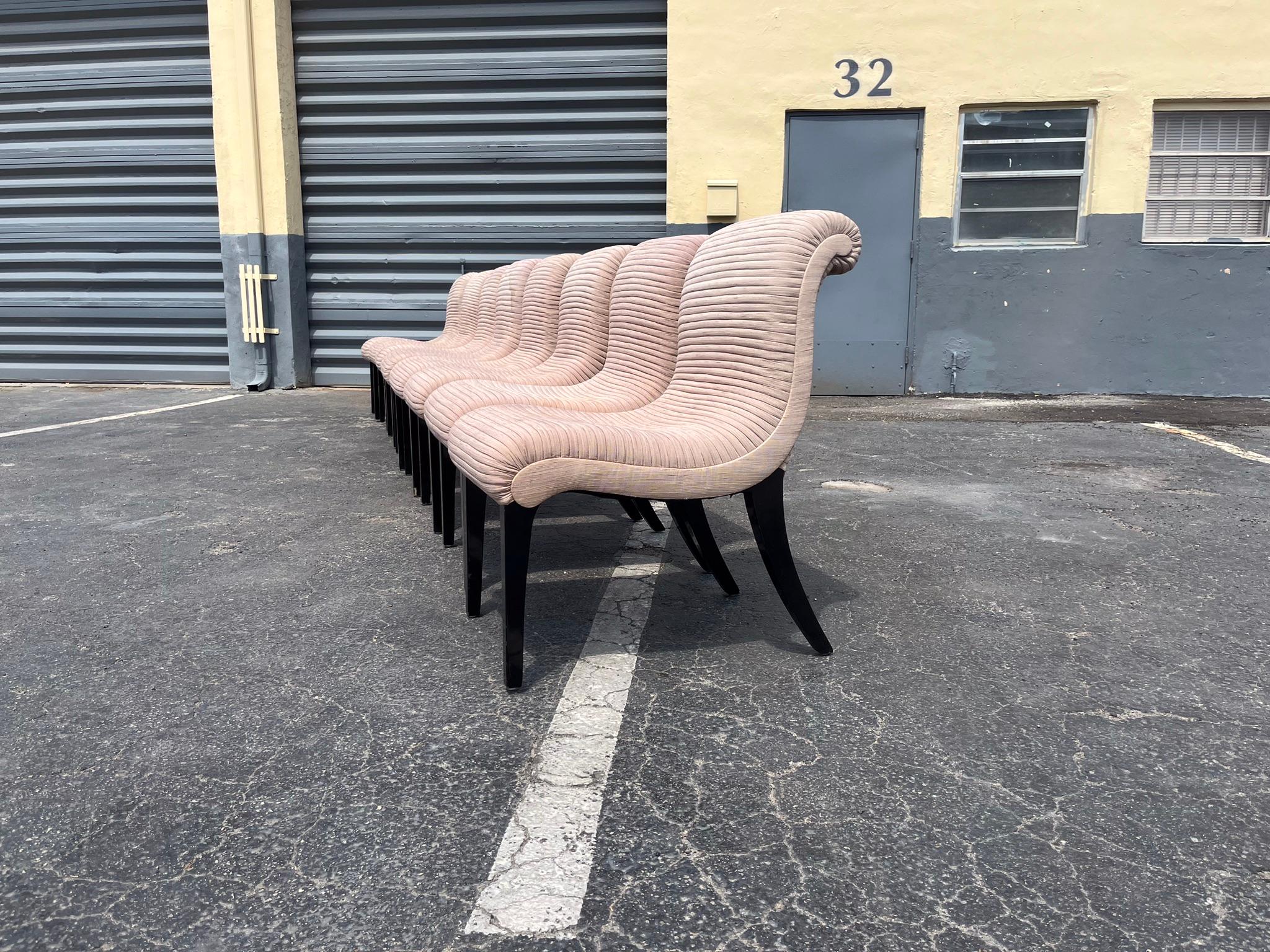 Set di otto sedie da pranzo di design 4