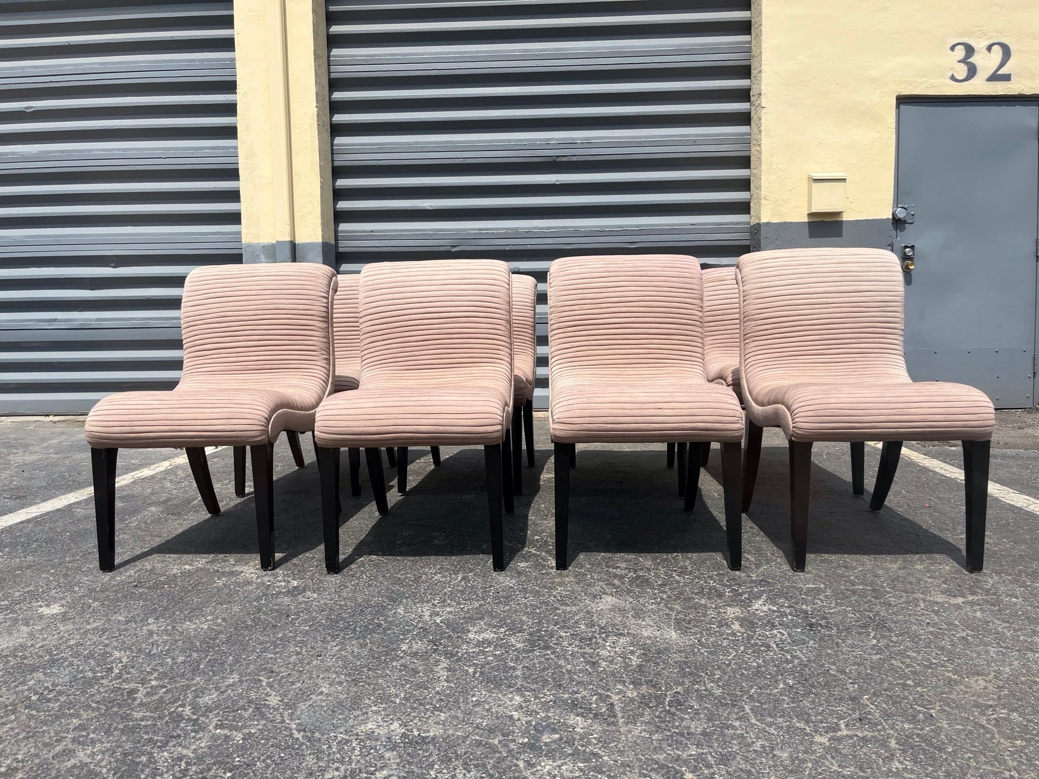 Set di otto sedie da pranzo di design 1