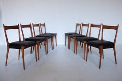 Set of Eight Dining Chairs 1958, Belgium for Belform by Alfred Hendrickx