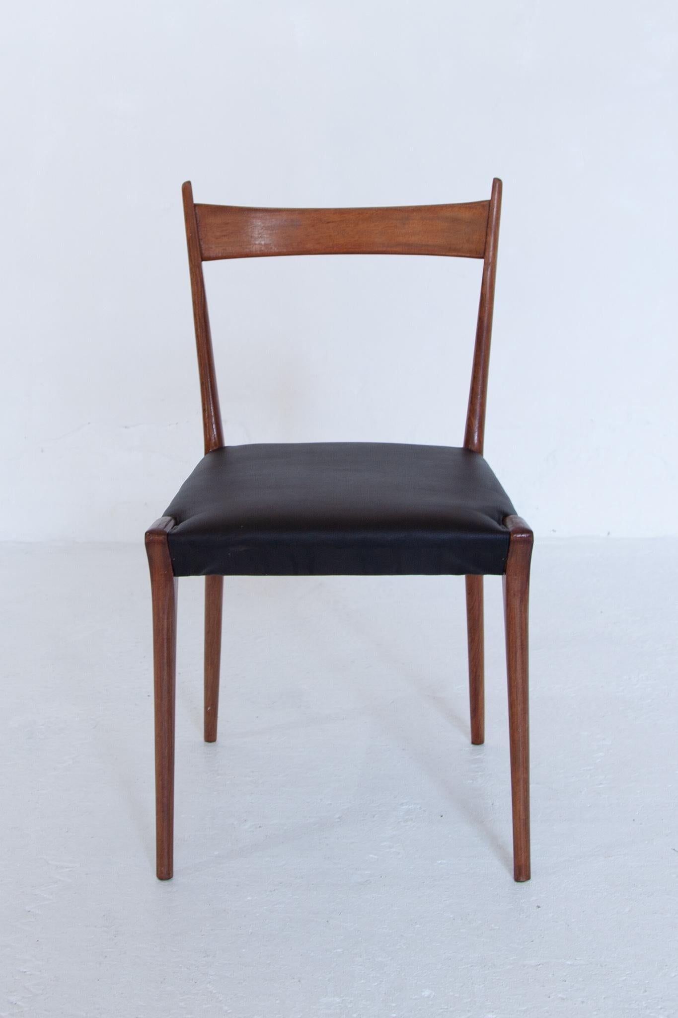 Belgian Set of Eight Dining Chairs 1958, Belgium for Belform by Alfred Hendrickx For Sale