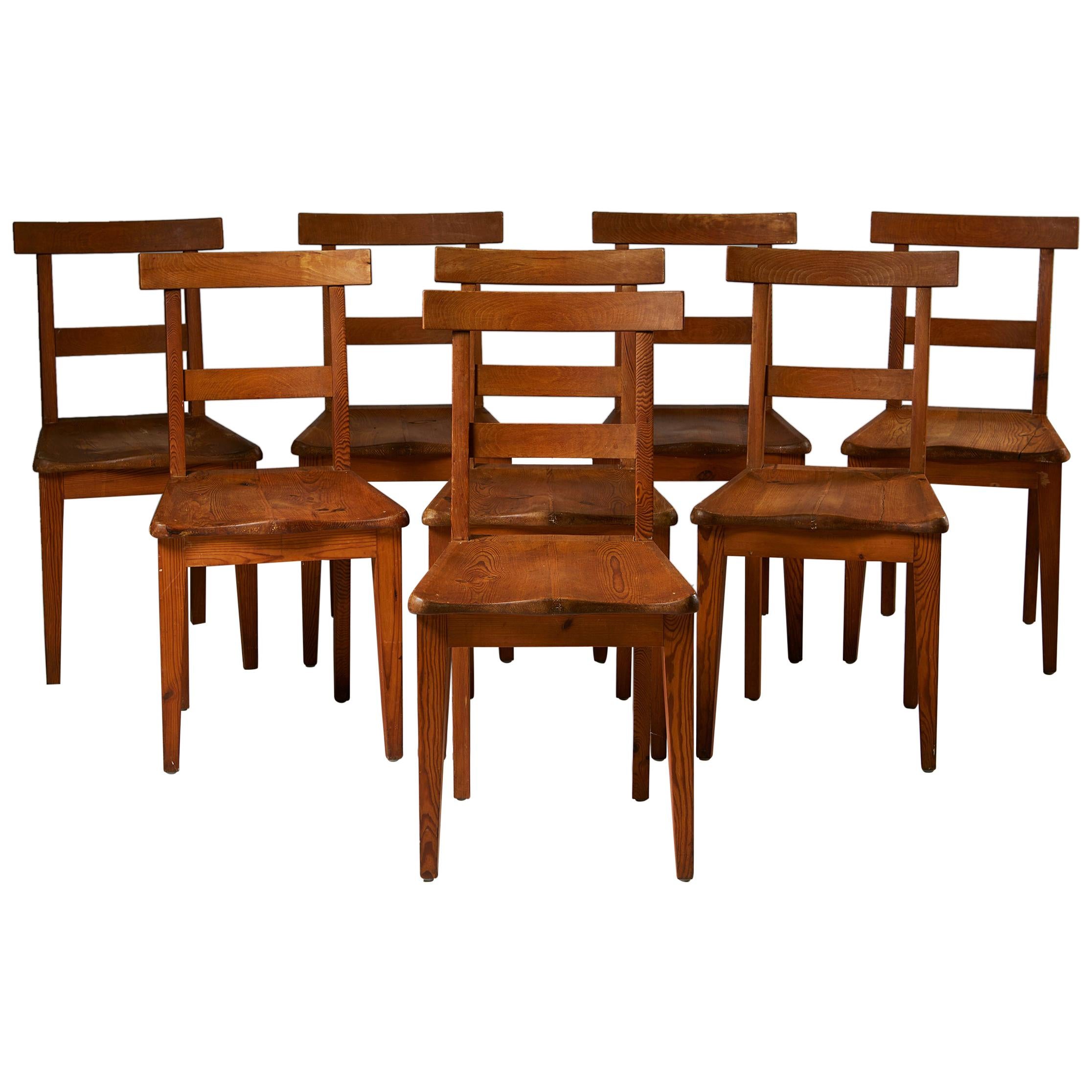 Set of Eight Dining Chairs, Anonymous, Sweden, 1950s