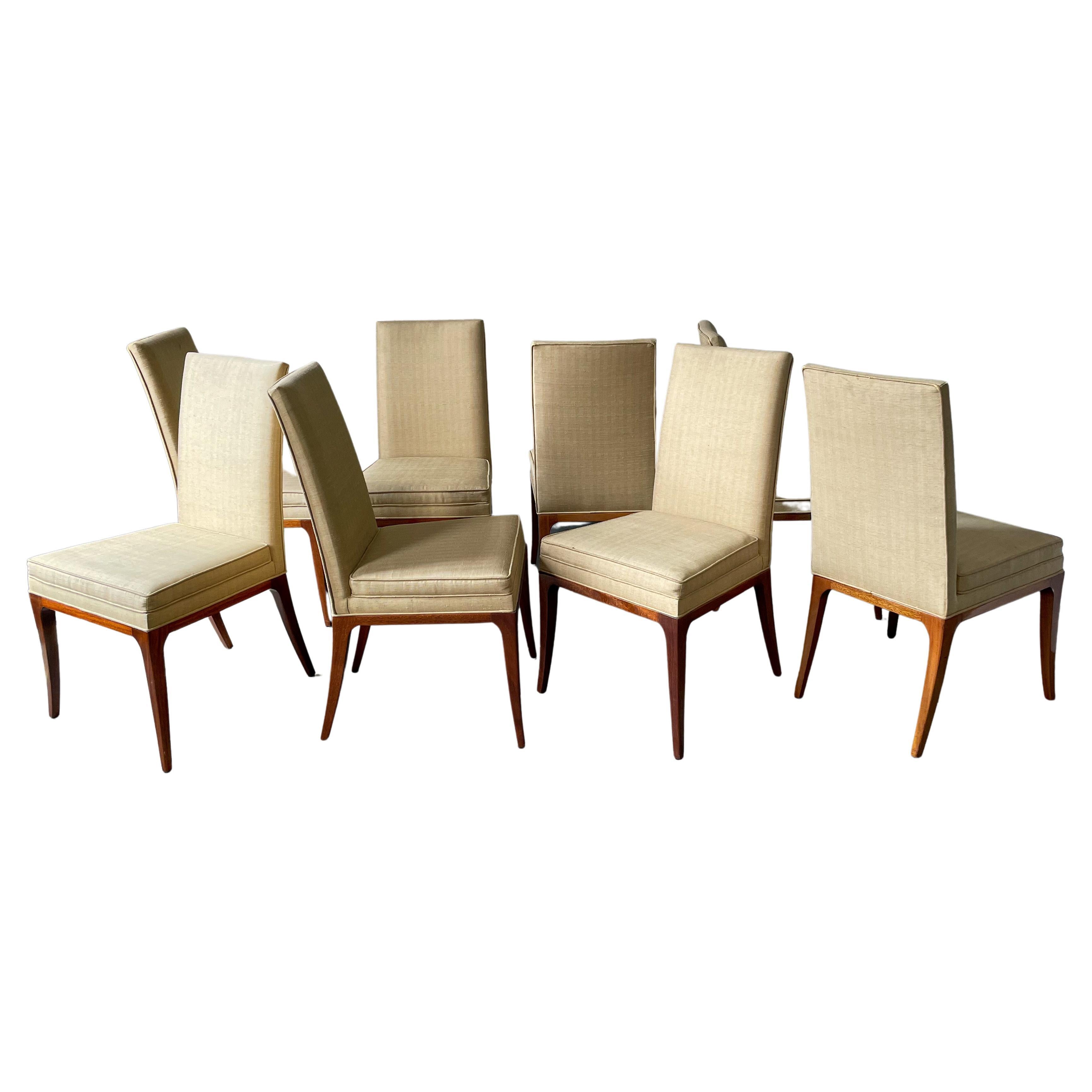 Set of Eight Dining Chairs Attributed to Directional For Sale