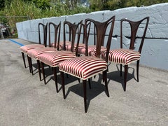 Set of Eight Dining Chairs Attributed to Osvaldo Borsani, Italy 1950s