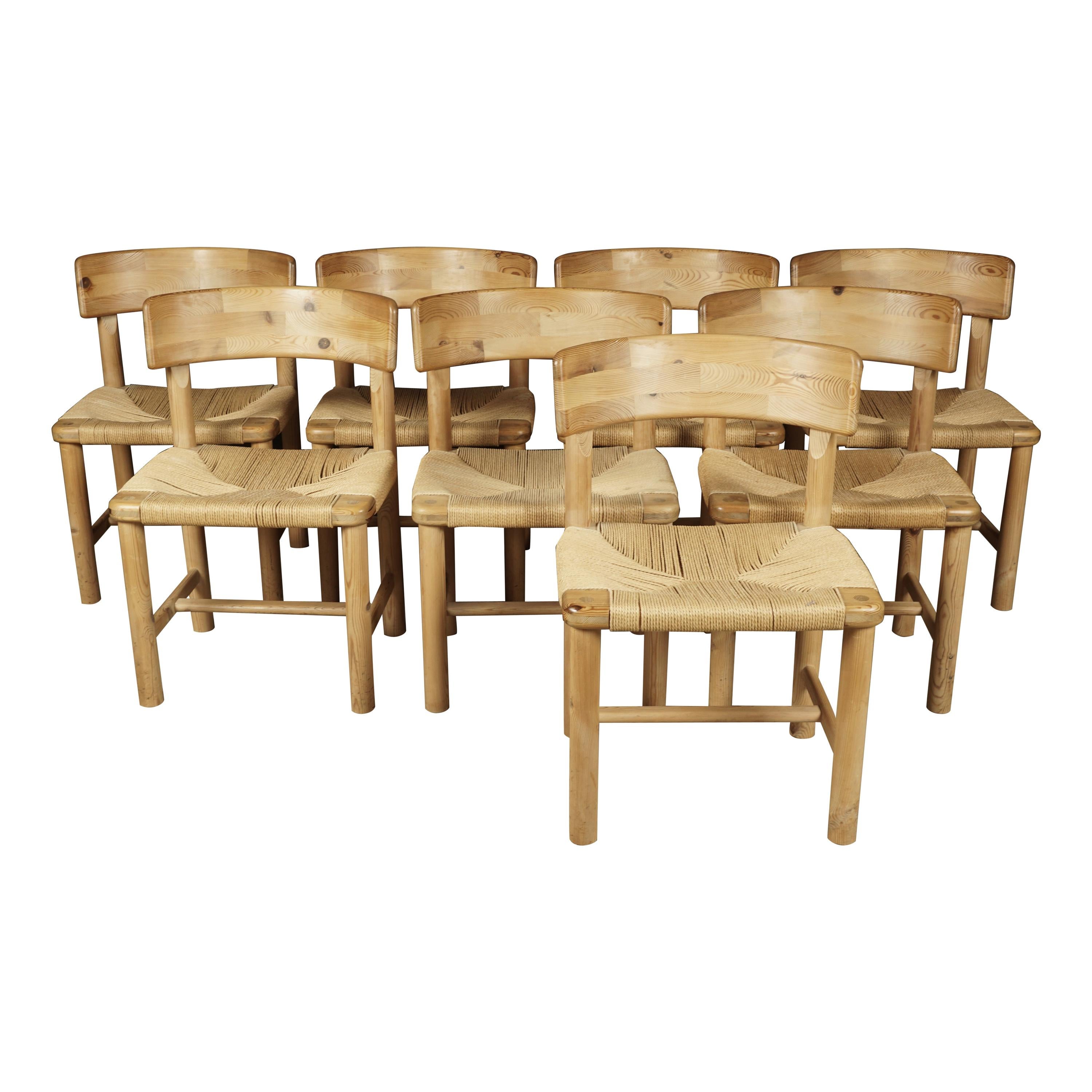 Set of Eight Dining Chairs Attributed to Renier Daumiller, Denmark, circa 1970