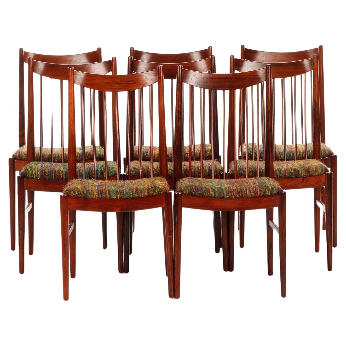 Set Of Eight Dining Chairs By Arne Vodder Model 422 For Helge Sibast  For Sale