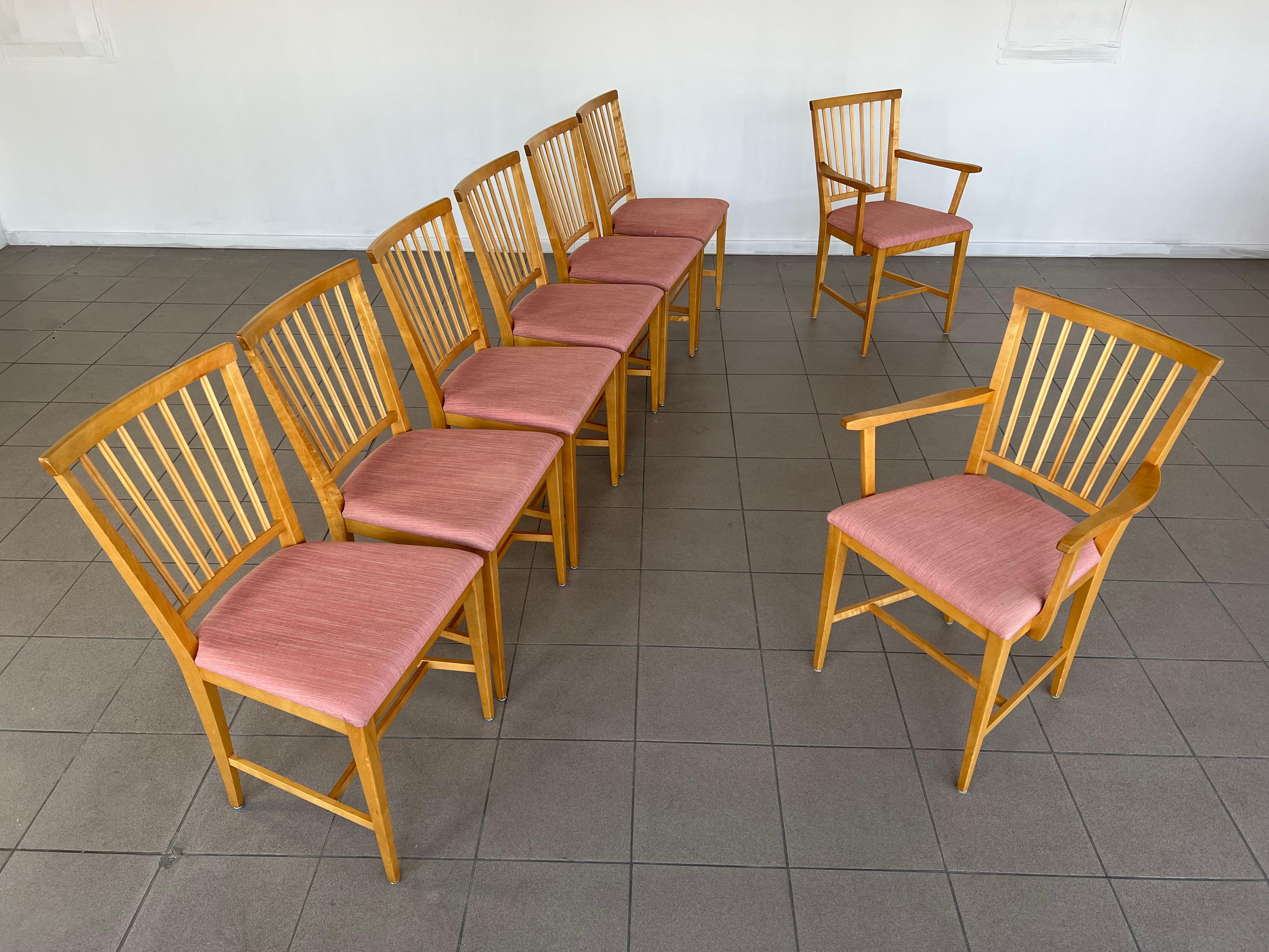 Set of Eight Dining Chairs by Carl Malmsten for Stolab 8
