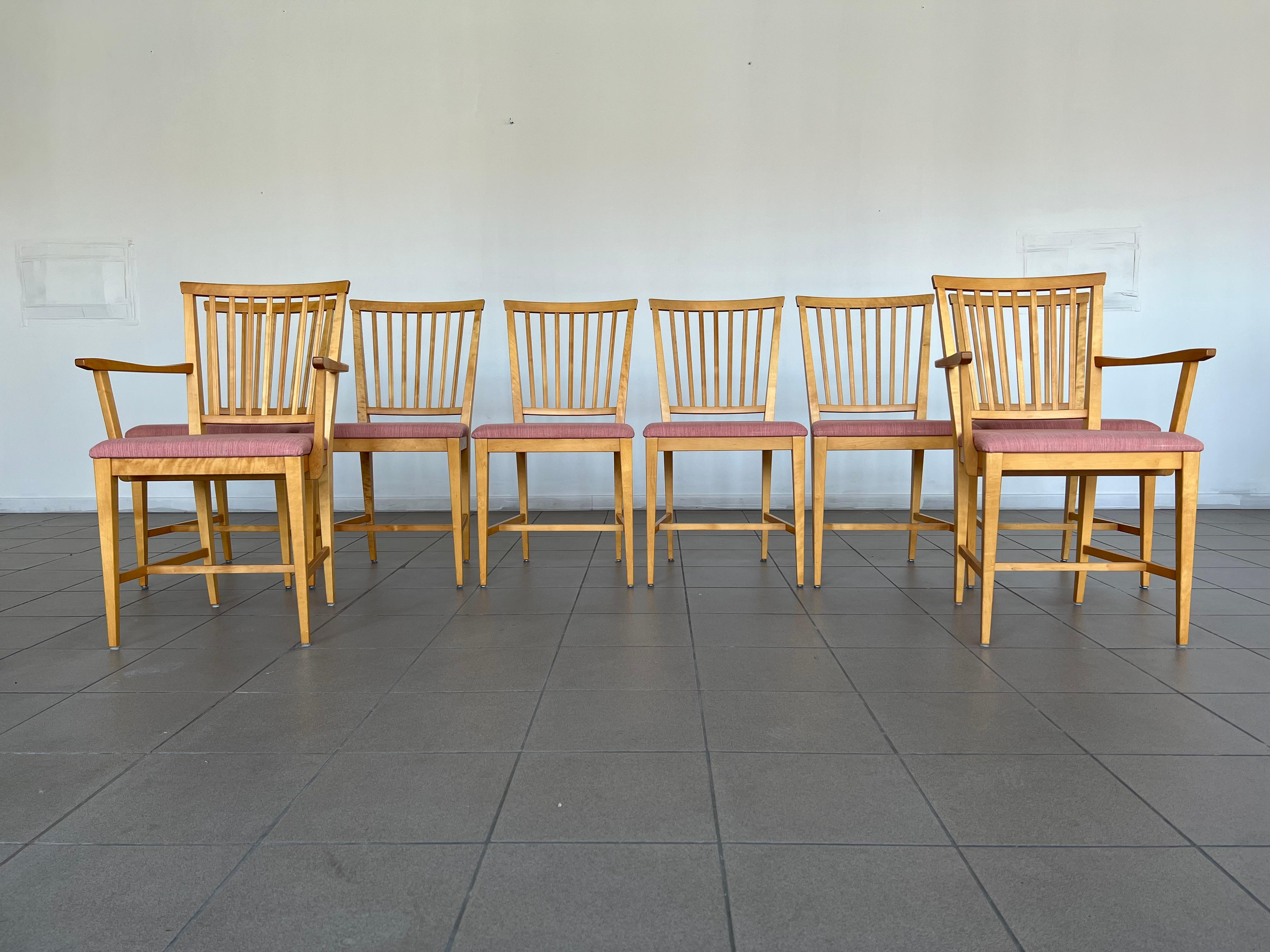 Modern Set of Eight Dining Chairs by Carl Malmsten for Stolab