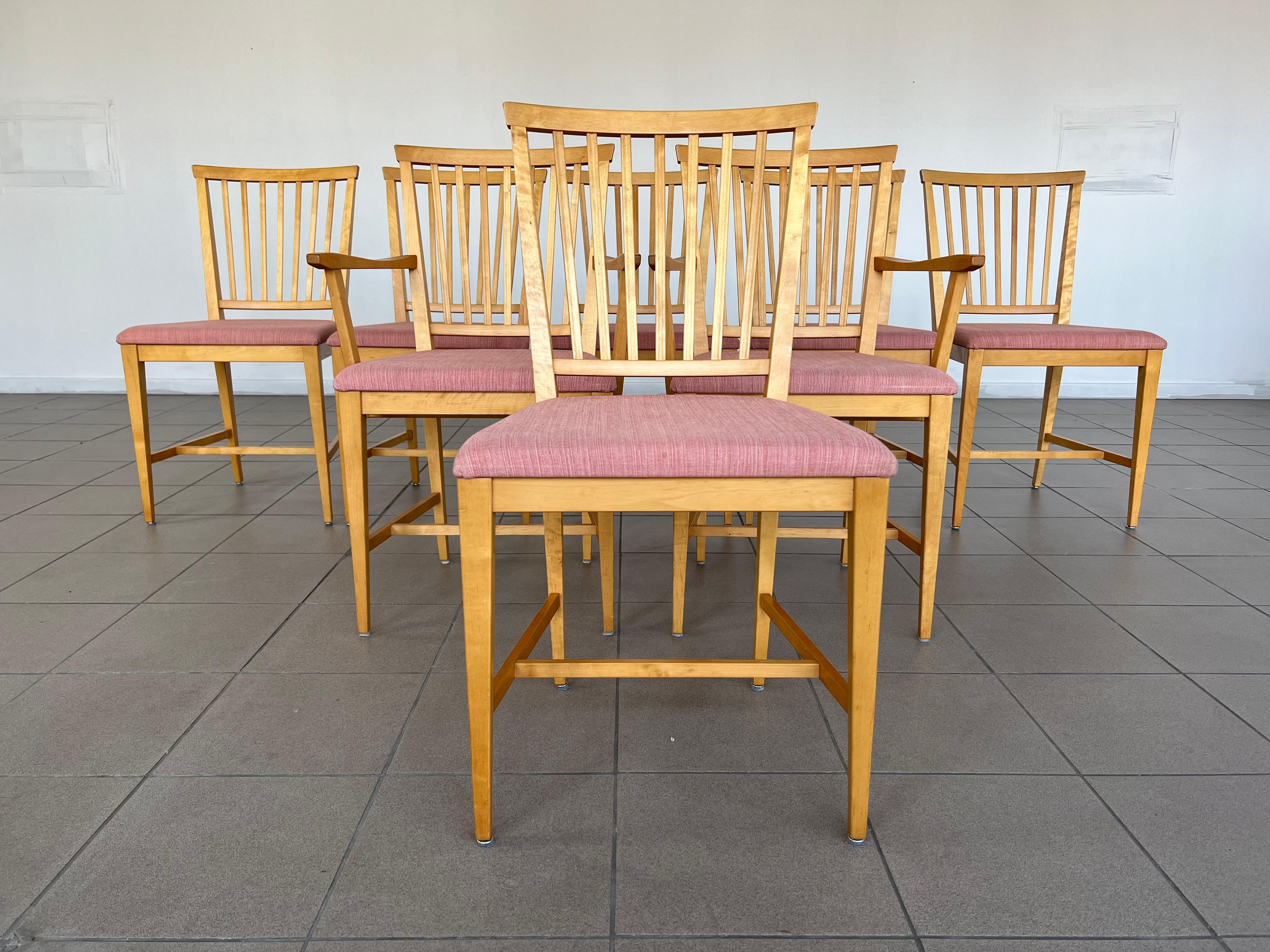 Set of Eight Dining Chairs by Carl Malmsten for Stolab In Good Condition In Bridgeport, CT