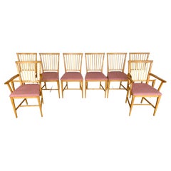 Ensemble de huit chaises de salle à manger par Carl Malmsten pour Stolab