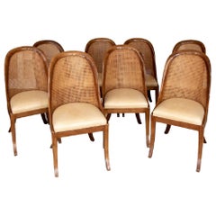 Vintage Set of Eight Dining Chairs by Designer Rose Tarlow, Melrose House LA, CA