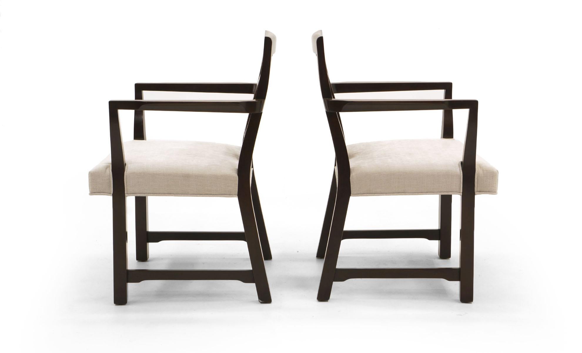 American Set of Eight Dining Chairs by Edward Wormley for Dunbar, New Knoll Upholstery