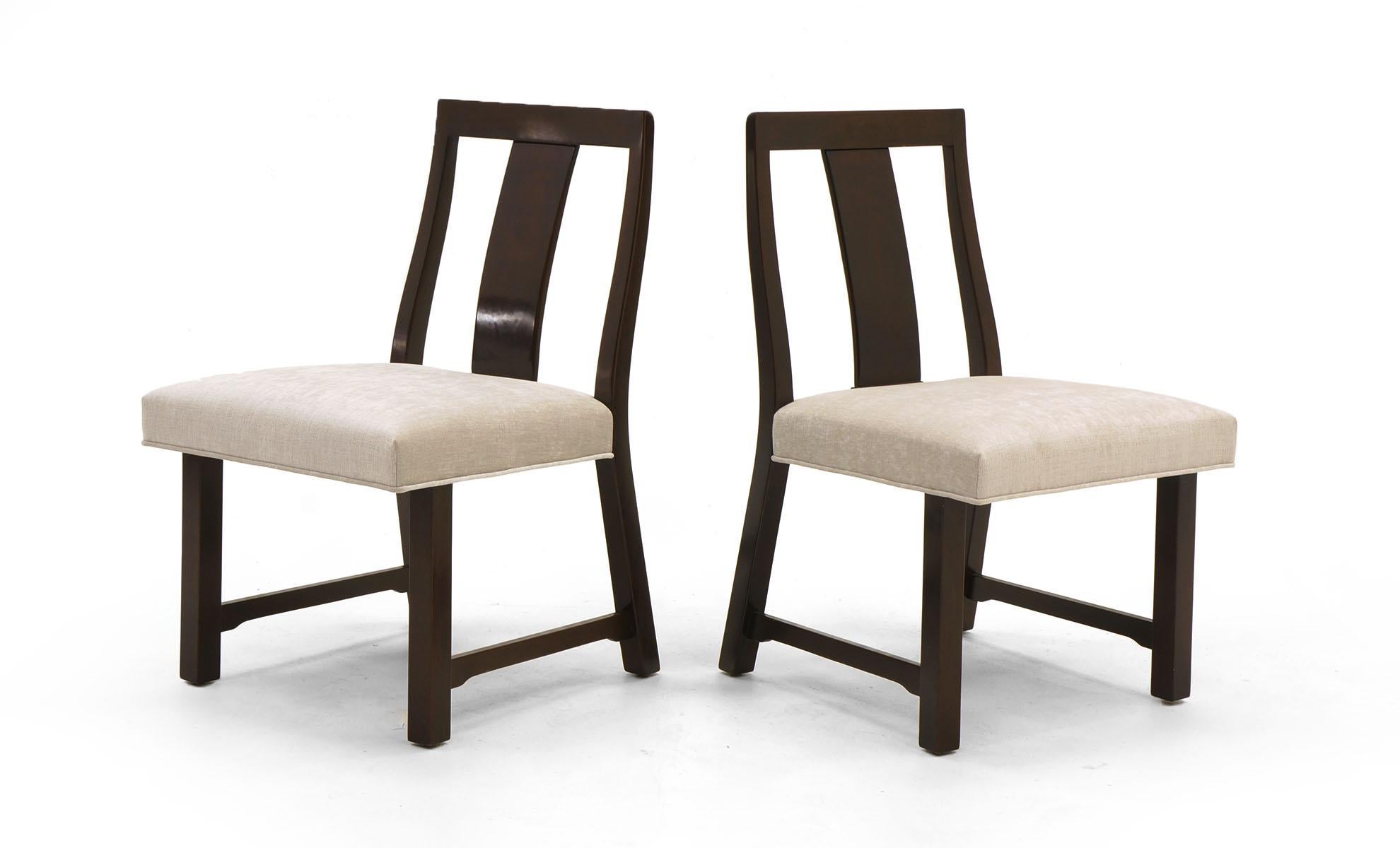 Mid-20th Century Set of Eight Dining Chairs by Edward Wormley for Dunbar, New Knoll Upholstery