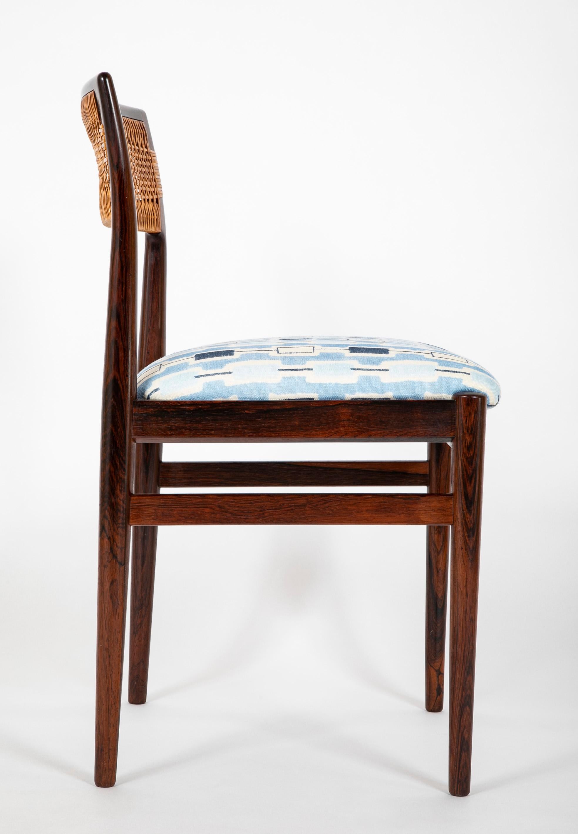 Rosewood Set of Eight Dining Chairs by Erik Wortz For Sale