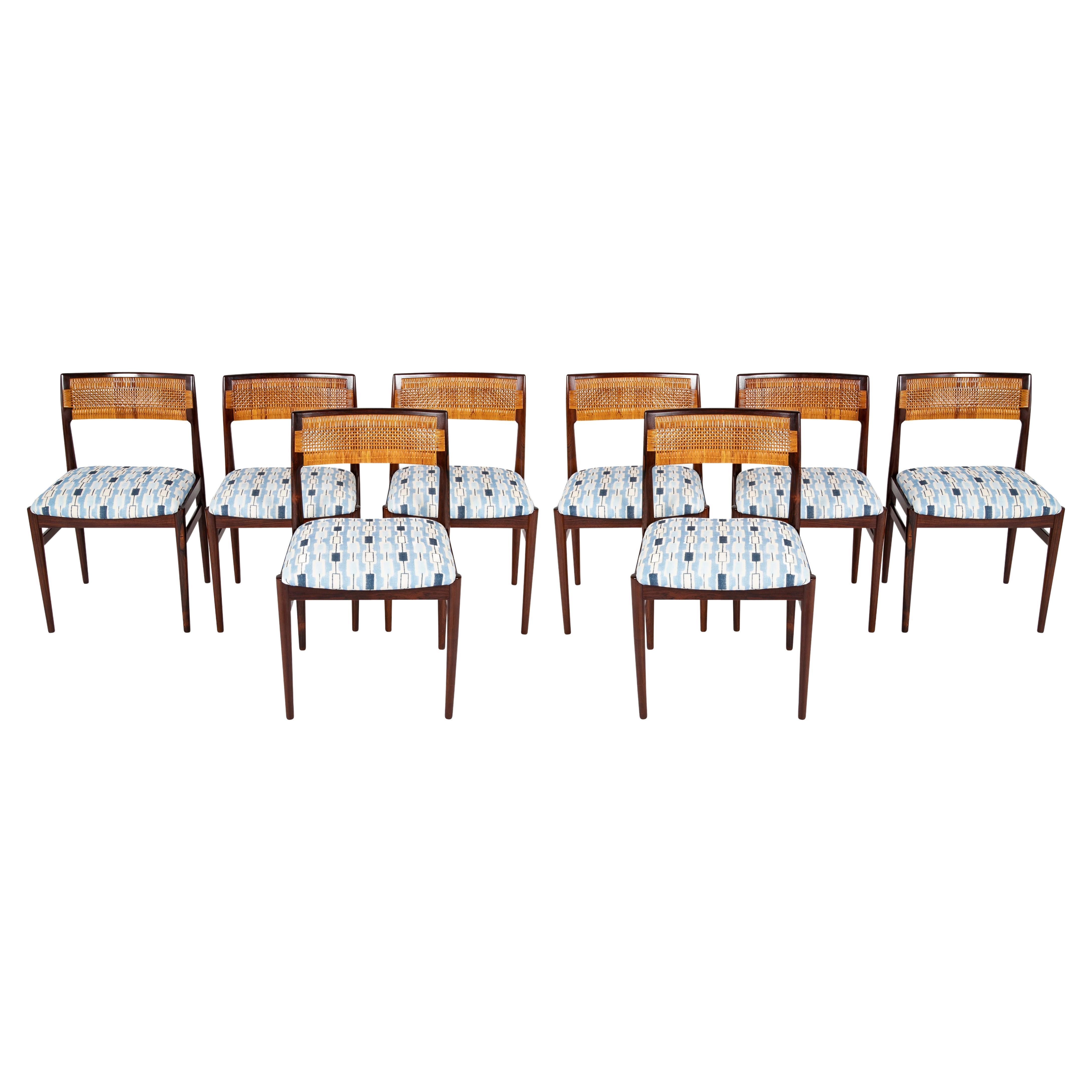 Set of Eight Dining Chairs by Erik Wortz For Sale