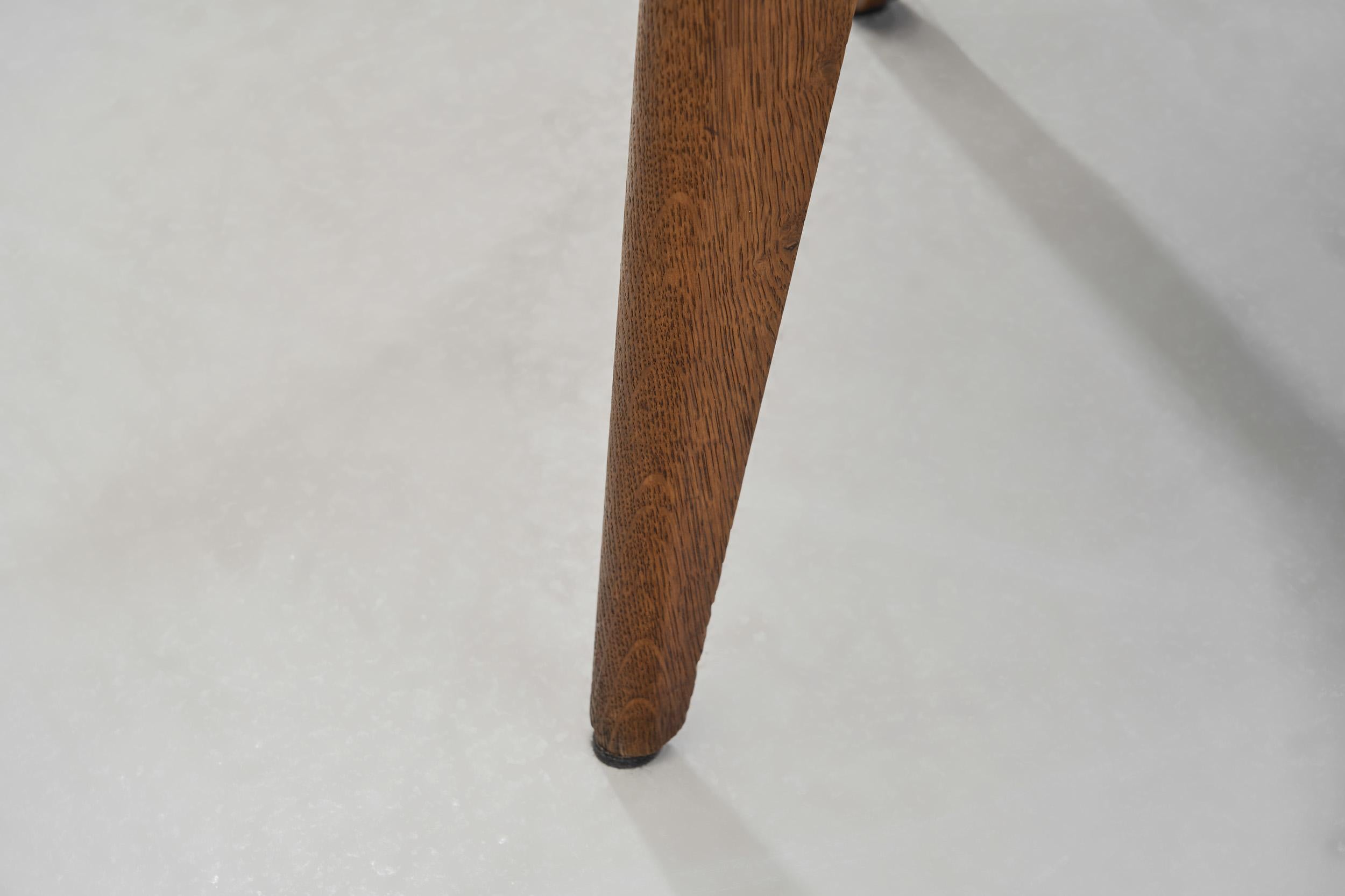 Set of Eight Dining Chairs by Guillerme et Chambron, France 1960s 4