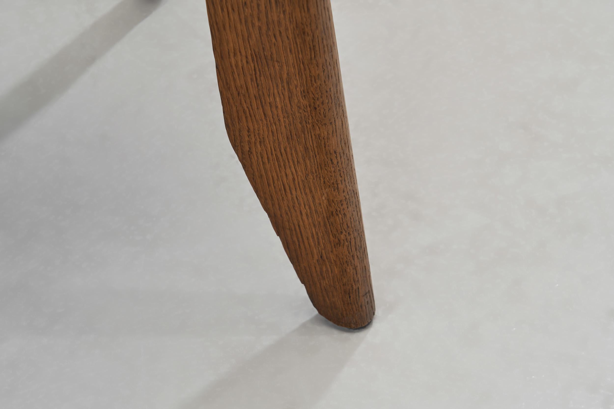 Set of Eight Dining Chairs by Guillerme et Chambron, France 1960s 5