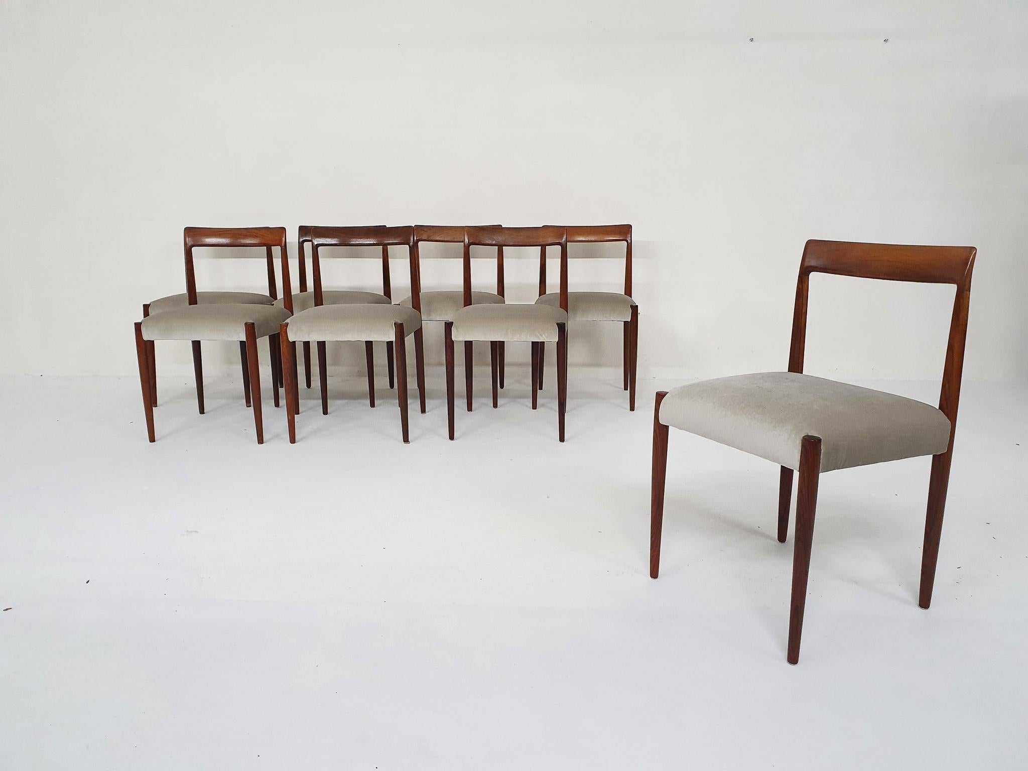 Set of Eight Dining Chairs by Lubke, Germany, 1960's 2