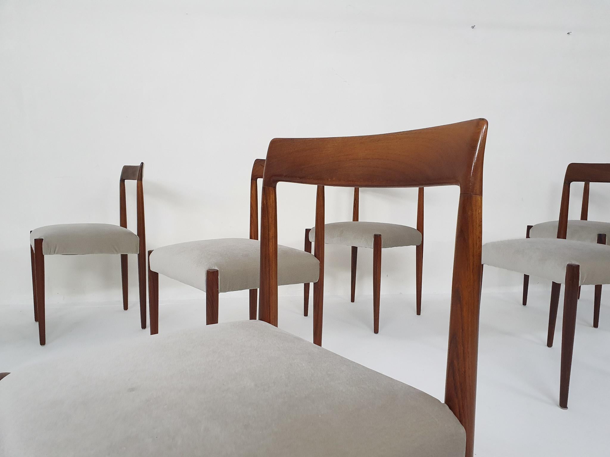 Set of Eight Dining Chairs by Lubke, Germany, 1960's 3