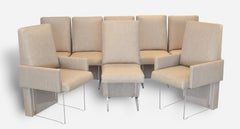 Set of Eight Dining Chairs by Vladimir Kagan 'Clos' Model 7100 USA 1970s