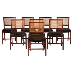 Ensemble de huit chaises de salle à manger Designées par Frits Henningsen Danemark, années 1940