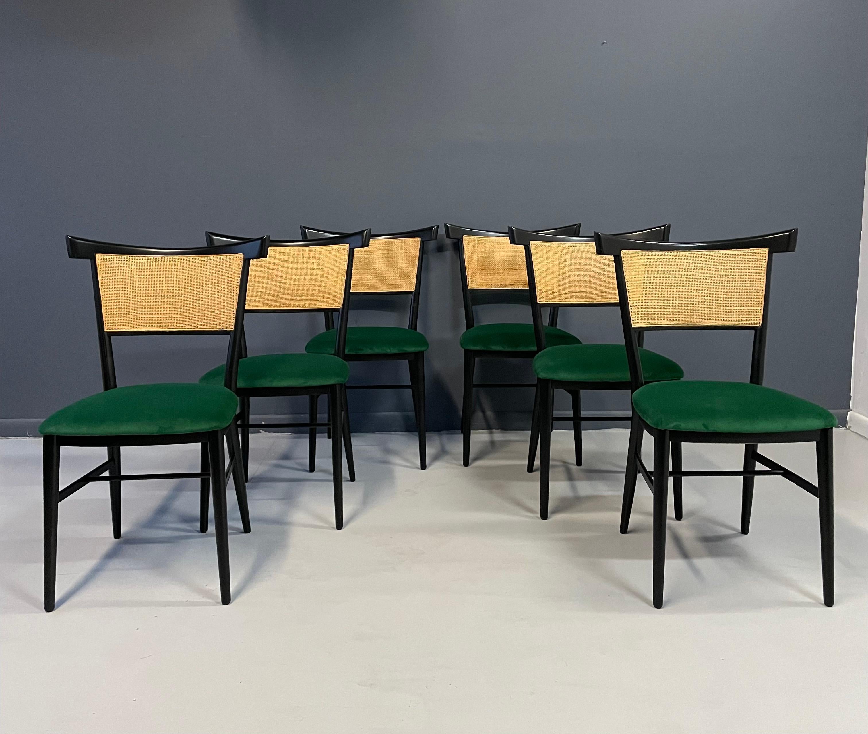 North American Set of Eight Dining Chairs Designed by Paul McCobb for Winchendon Mid Century