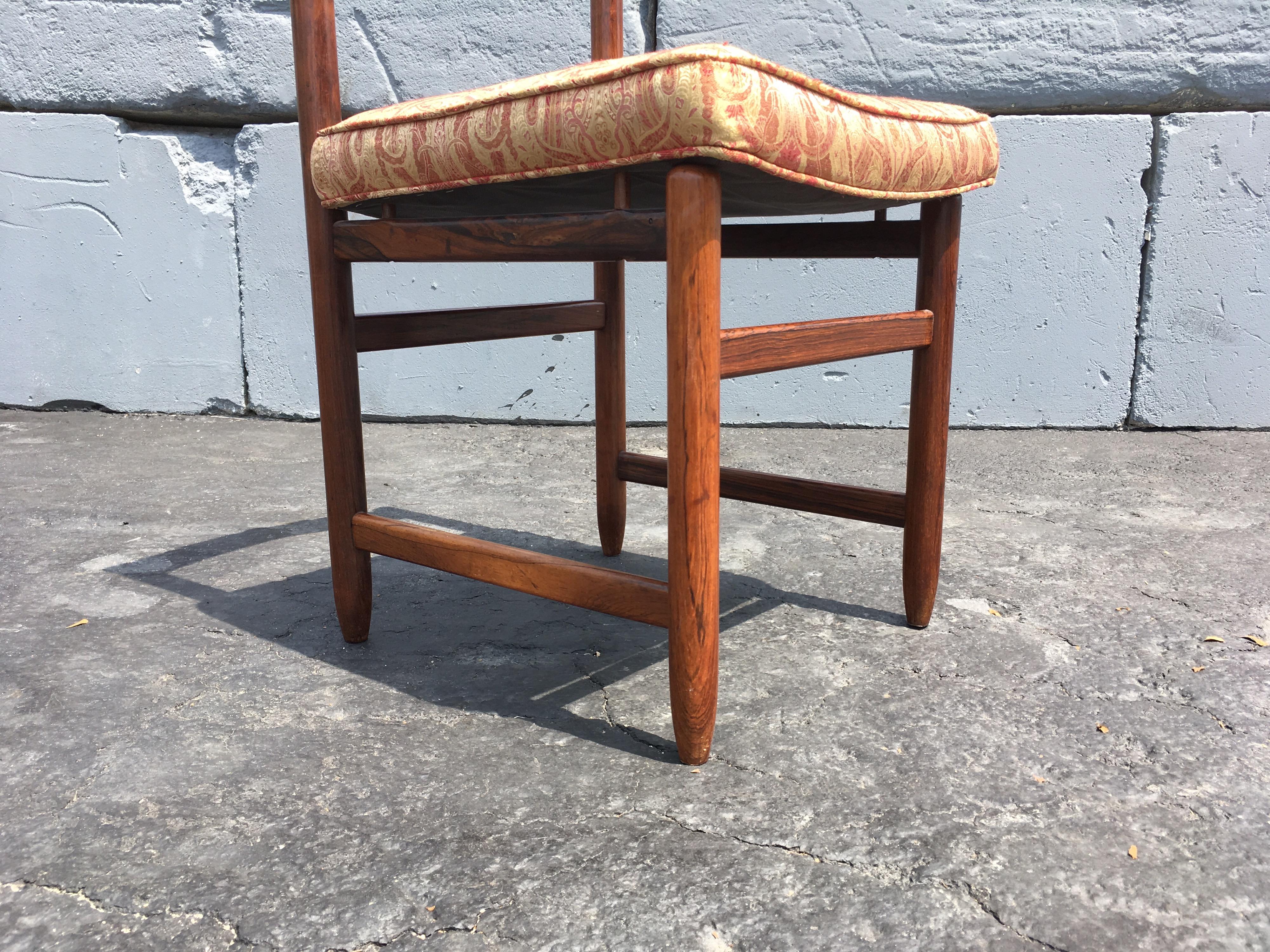 Set of Eight Dining Chairs in Solid Brazilian Rosewood by Sergio Rodrigues 6