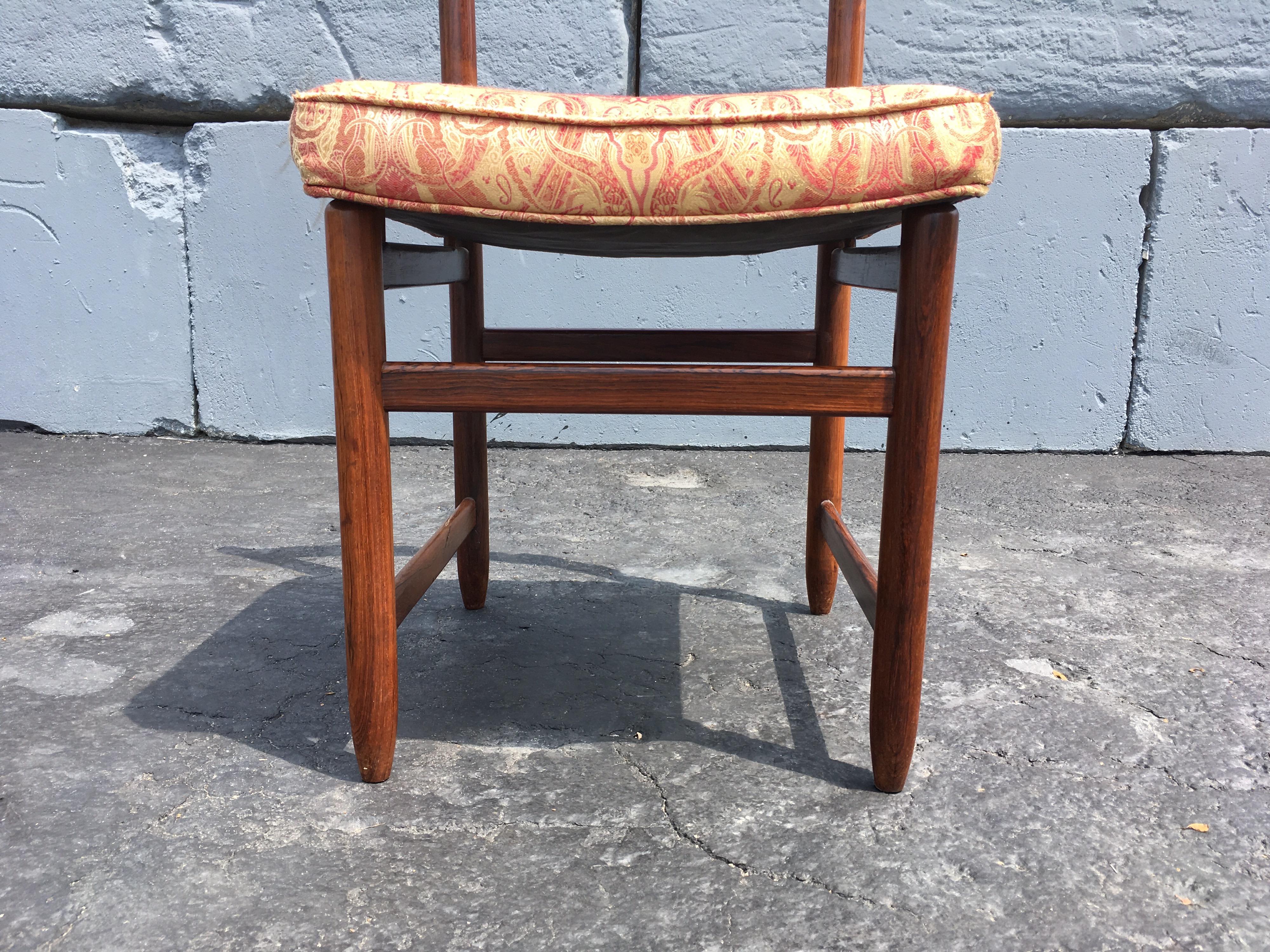 Set of Eight Dining Chairs in Solid Brazilian Rosewood by Sergio Rodrigues 8