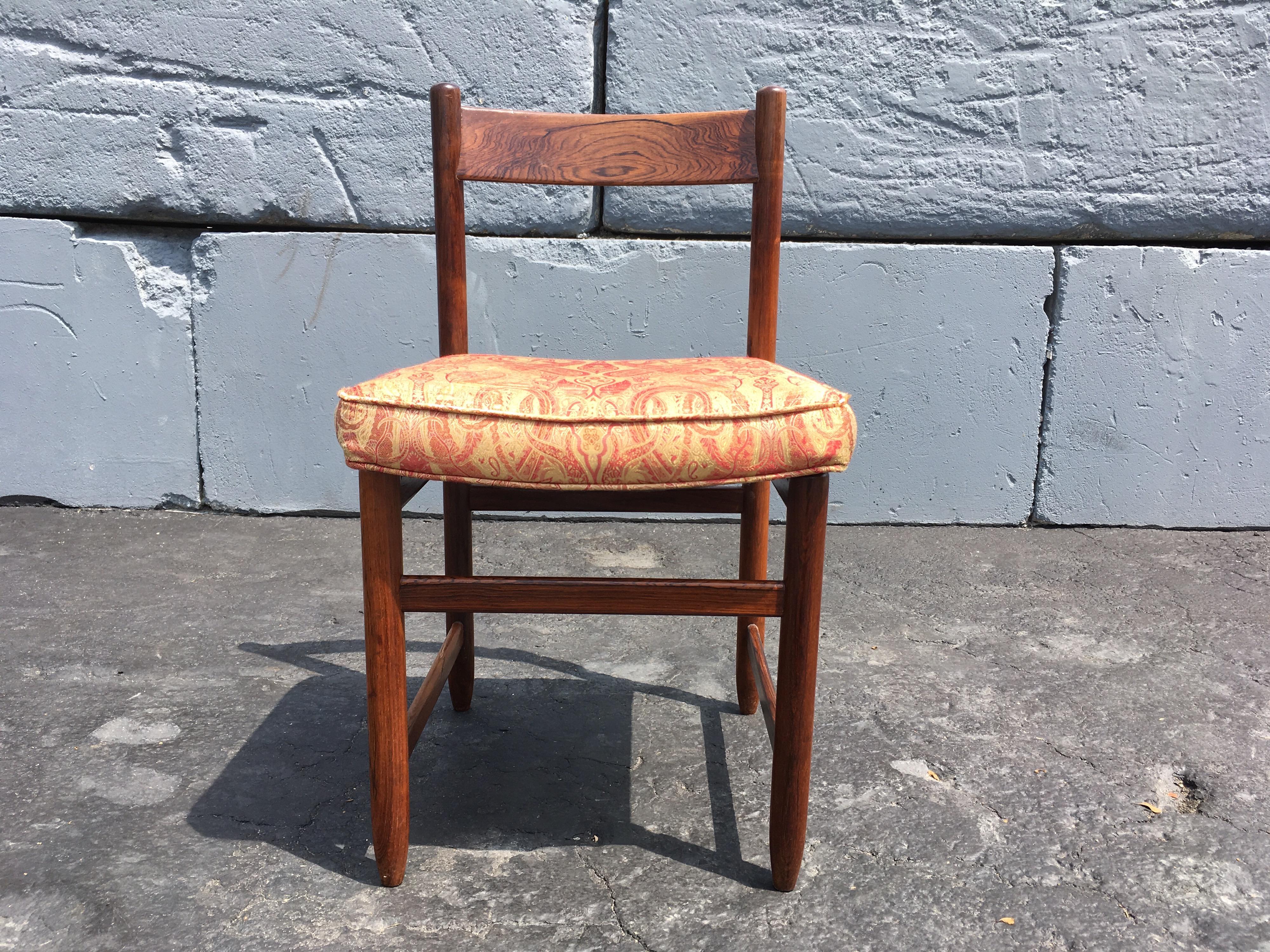 Set of Eight Dining Chairs in Solid Brazilian Rosewood by Sergio Rodrigues 9