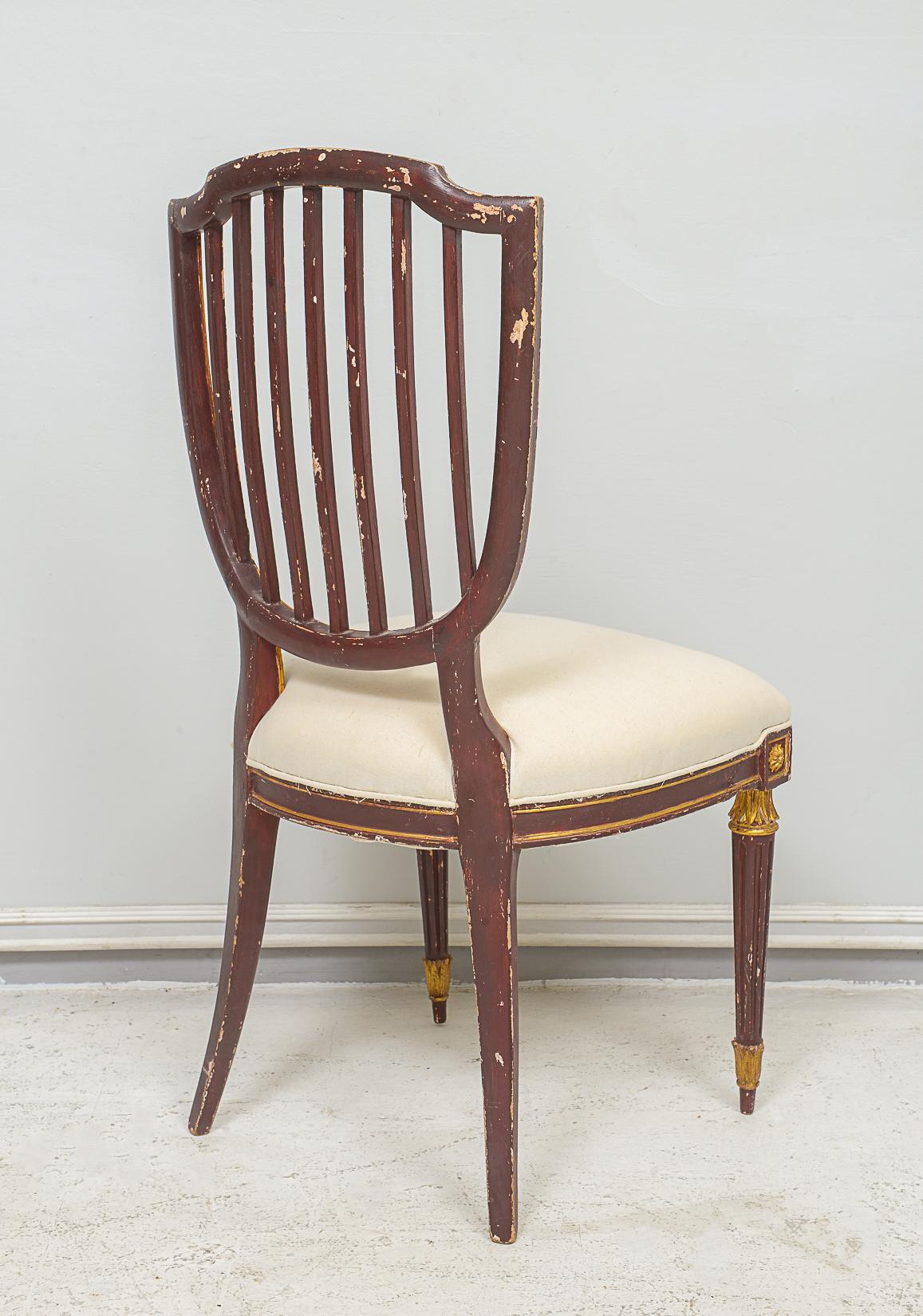 Set of Eight Dining Chairs in the Neoclassic Manner  For Sale 1