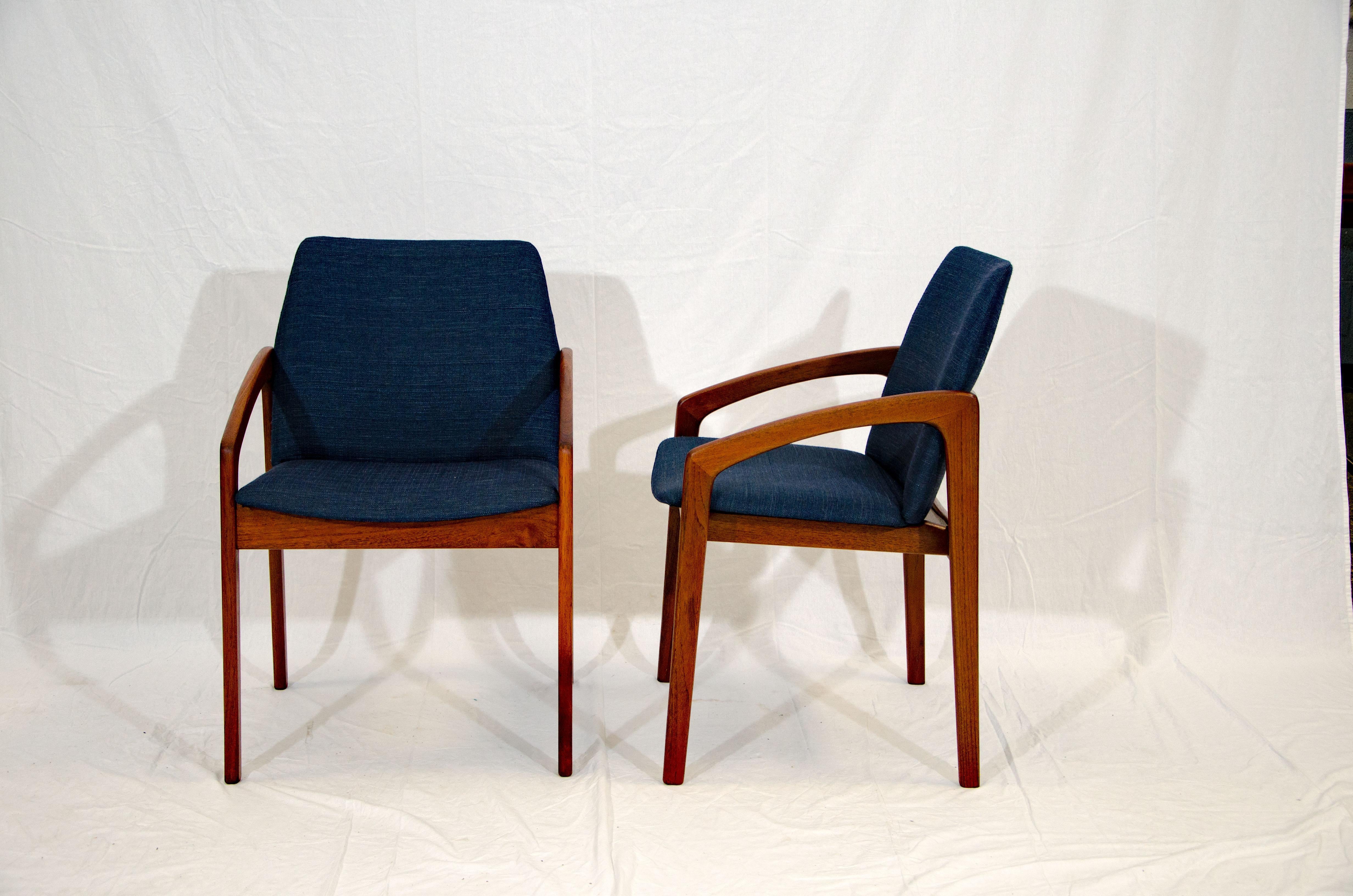 Scandinavian Modern Set of Eight Dining Chairs, Henning Kjærnulf for Korup Stolefabrik, Denmark