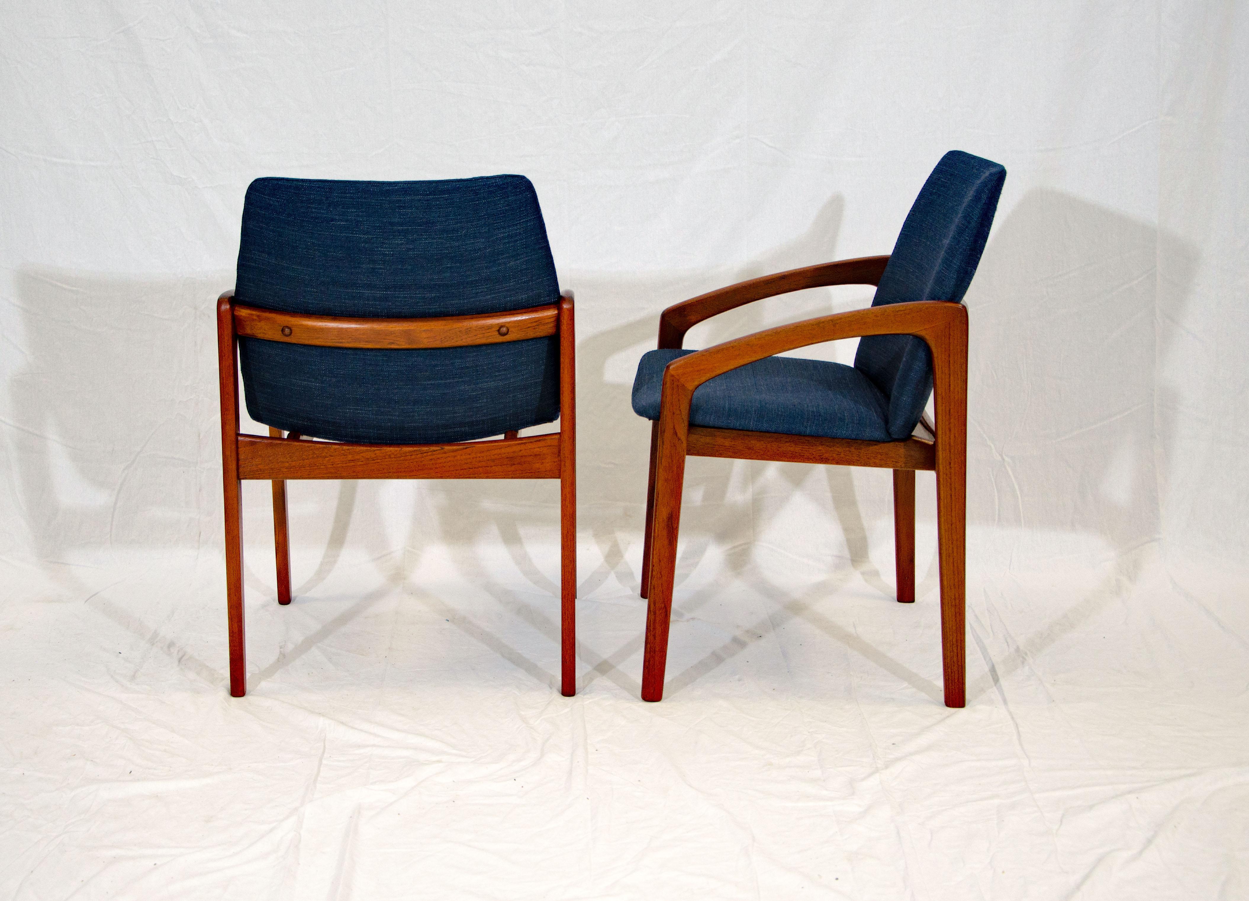 Danish Set of Eight Dining Chairs, Henning Kjærnulf for Korup Stolefabrik, Denmark