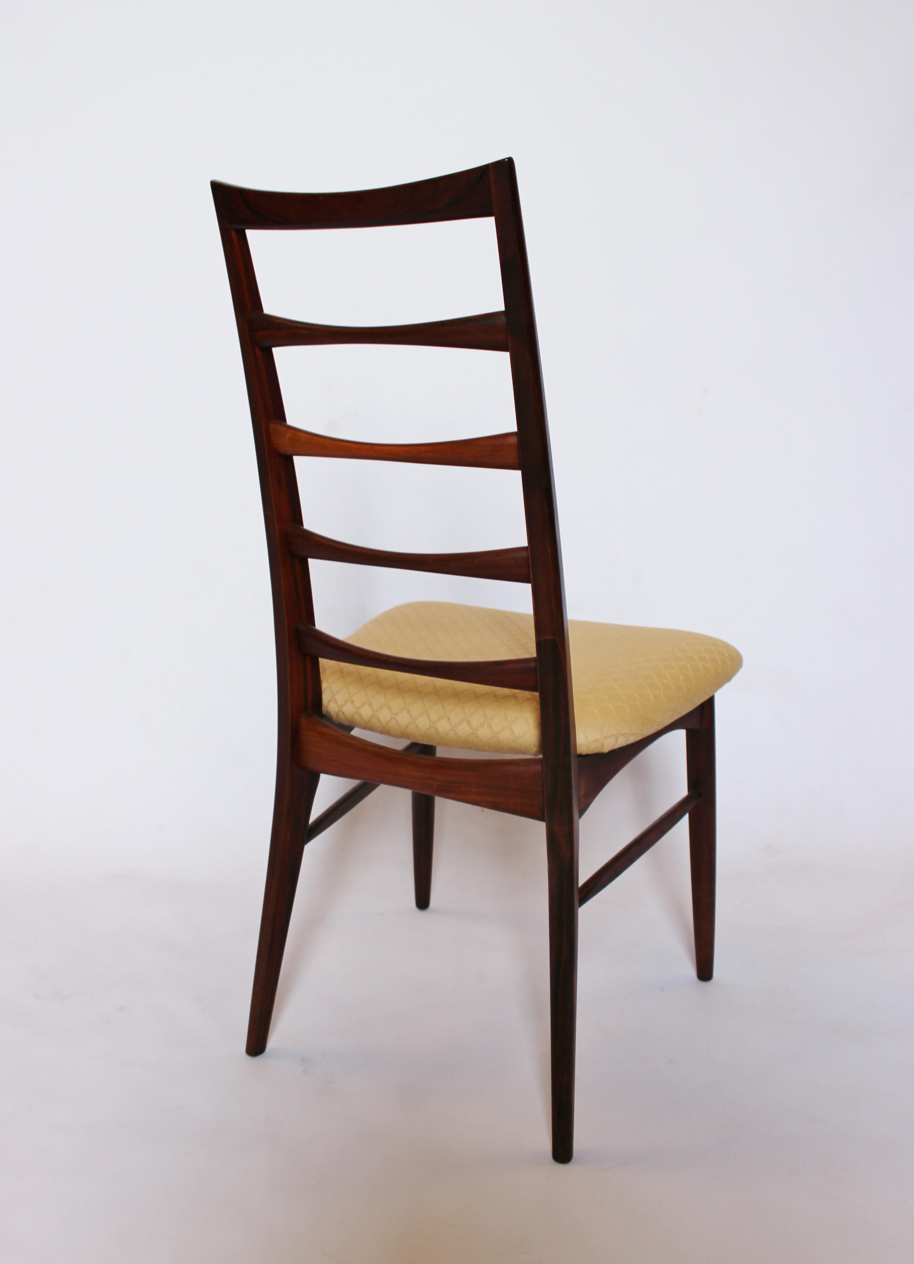 Scandinavian Modern Set of Eight Dining Chairs, Model Lis, in Rosewood by Niels Koefoed, 1960s