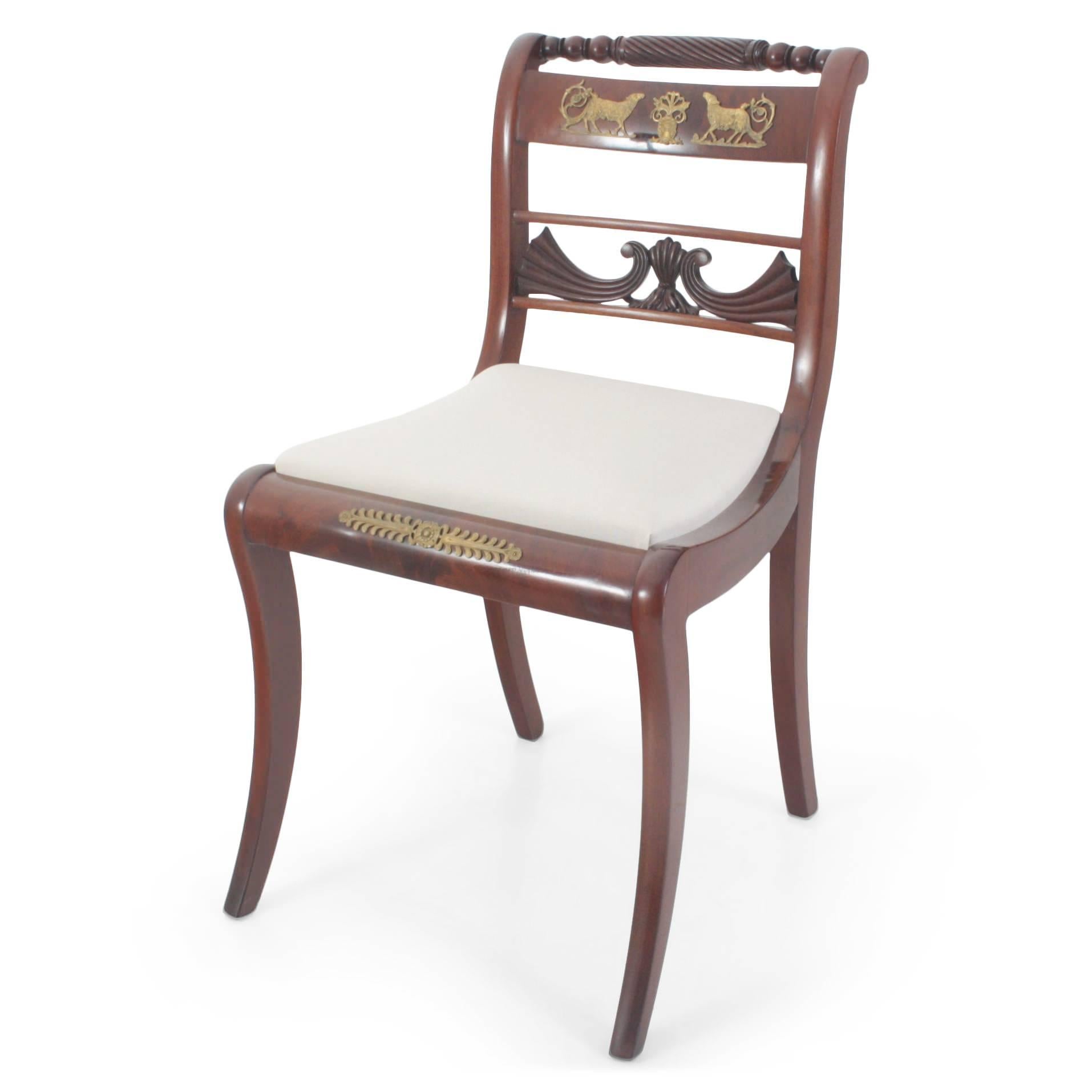 Biedermeier Set of Eight Dining Room Chairs and Armchairs, Northern Germany, circa 1830