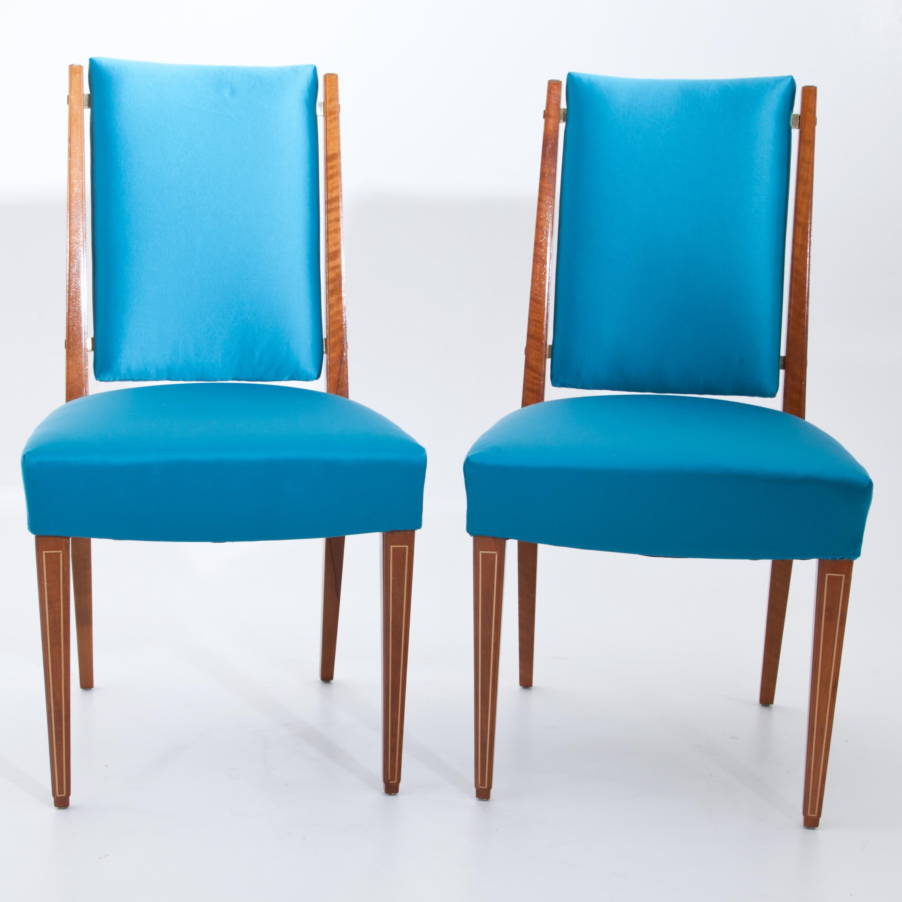 Set of Eight Dining Room Chairs, France, Mid-20th Century 4
