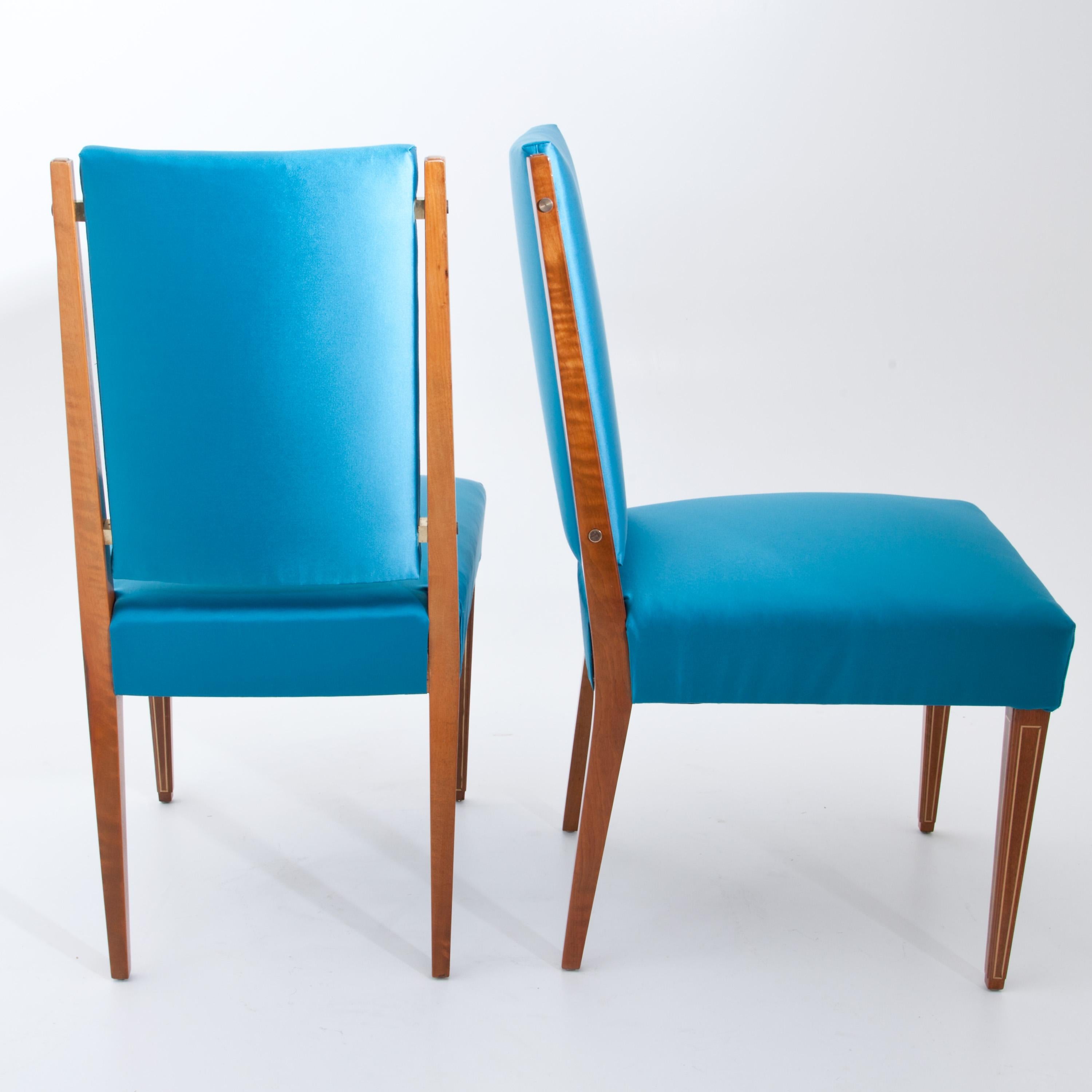 Set of Eight Dining Room Chairs, France, Mid-20th Century 5