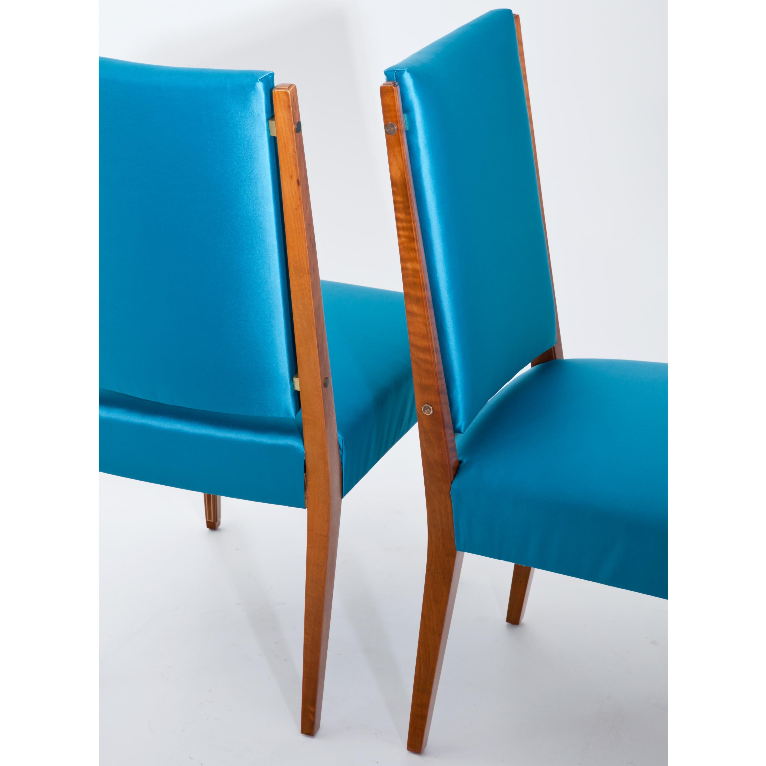 Set of Eight Dining Room Chairs, France, Mid-20th Century 6