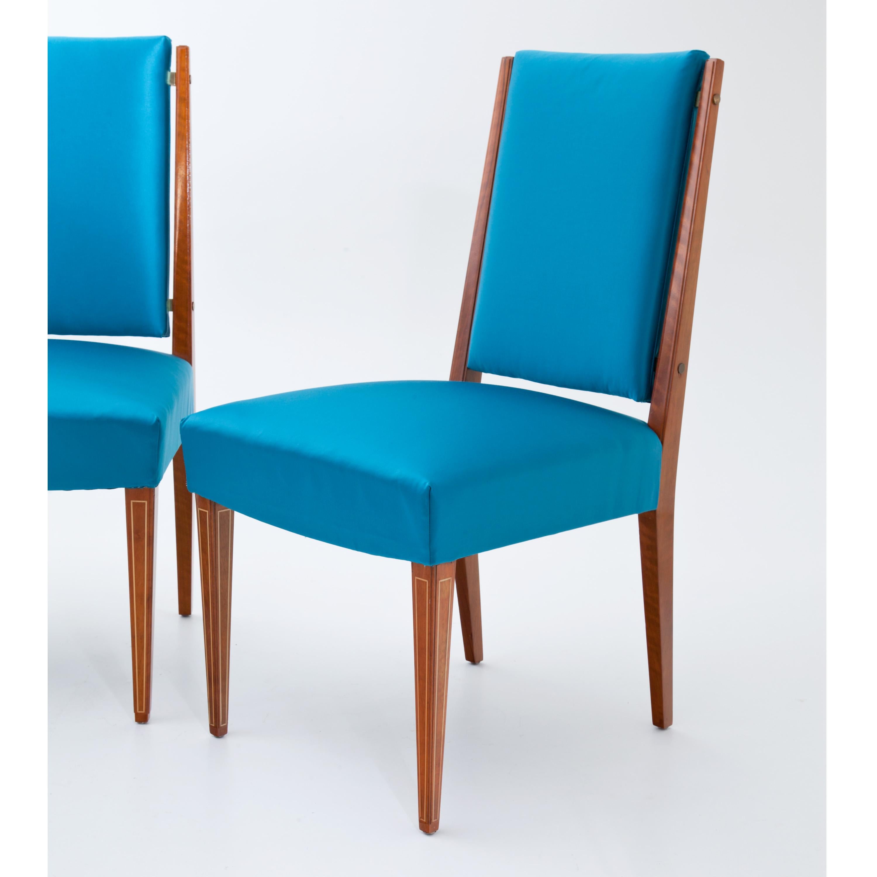 Set of Eight Dining Room Chairs, France, Mid-20th Century 7