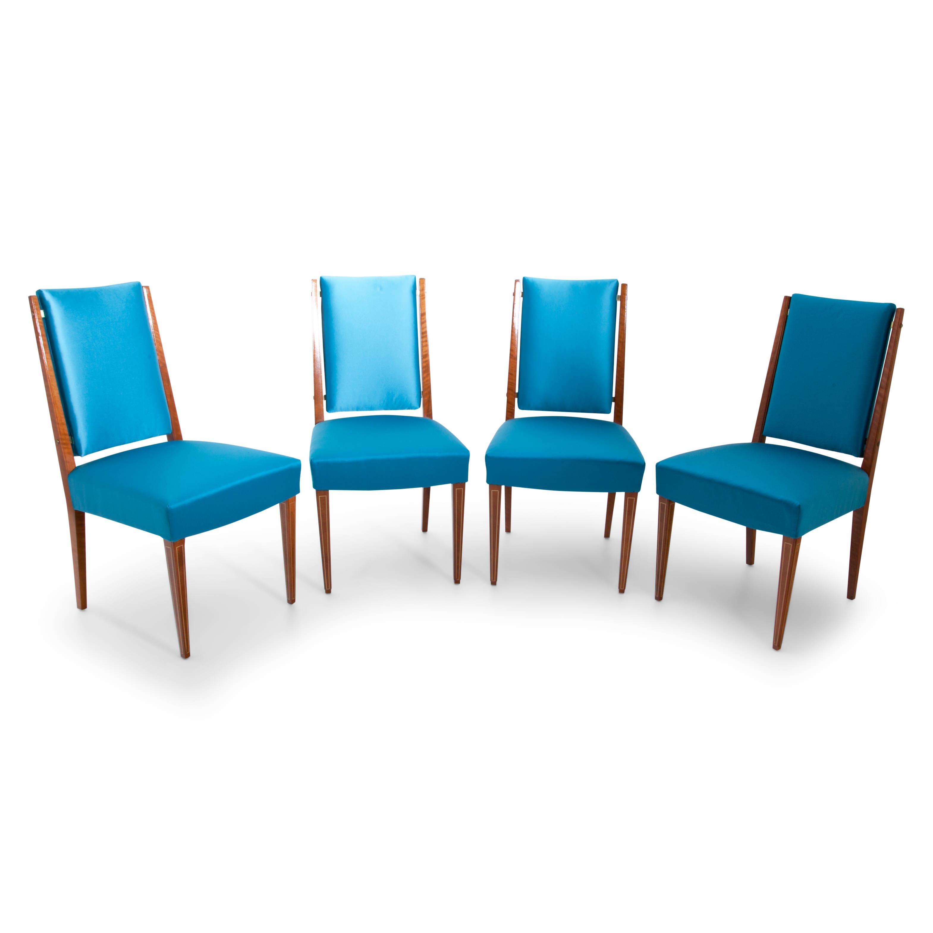 Set of Eight Dining Room Chairs, France, Mid-20th Century 2