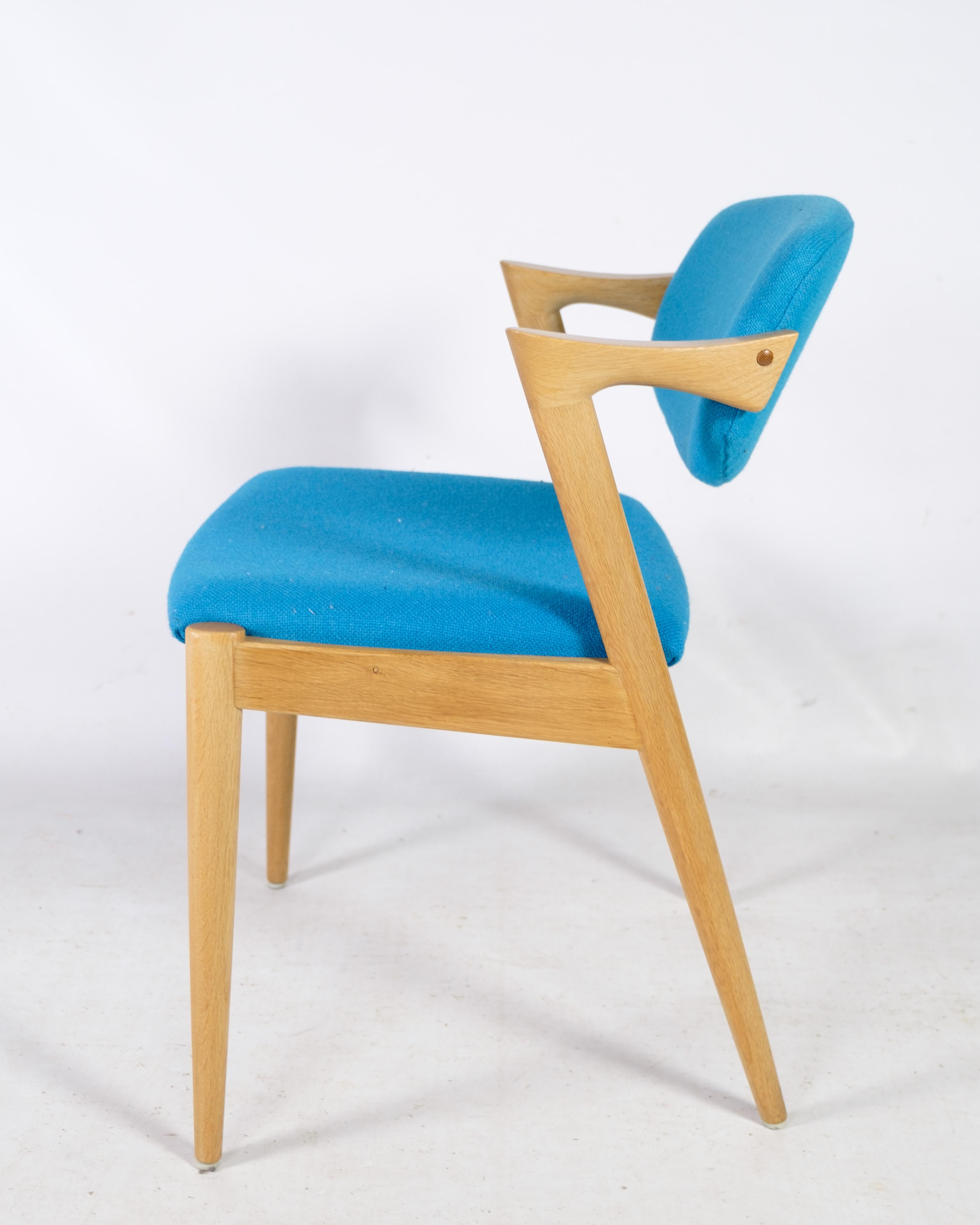 Mid-20th Century Set of Eight Dining Room Chairs, Model 42, Designed by Kai Kristiansen