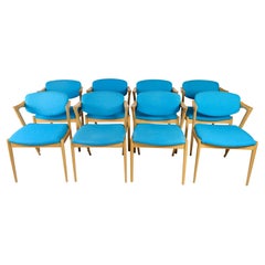 Retro Set of Eight Dining Room Chairs, Model 42, Designed by Kai Kristiansen