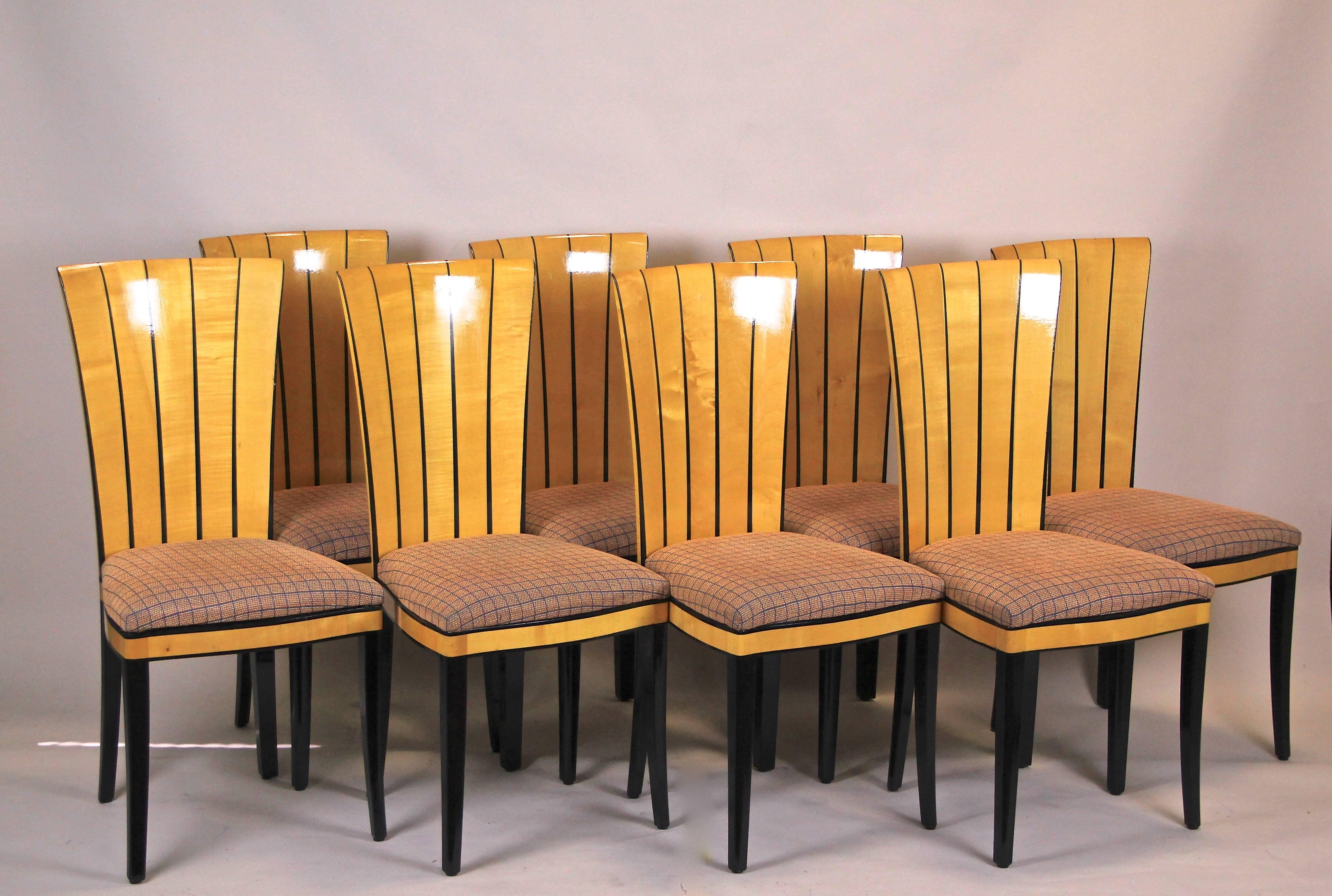 Set of Six Dining Room Chairs Saarinen House by Adelta, Finland, circa 1983 7