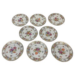 Set of Eight Dresden Flowers Empress Schumann Bavaria Salad Plates