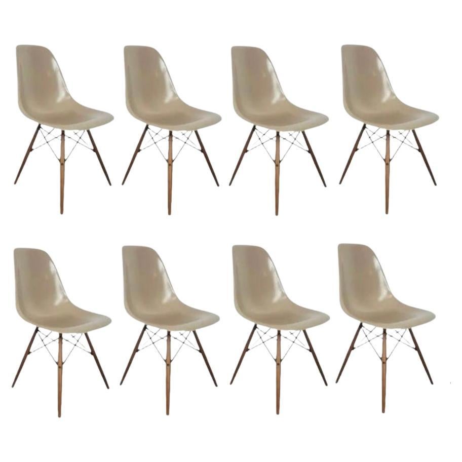Mid-Century Vintage Eames Era Fiberglass Shell Arm Chairs by 