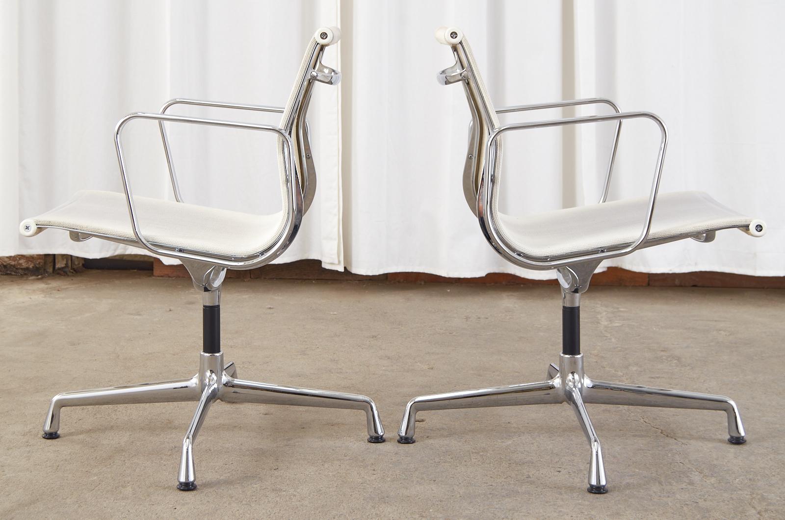 Set of Eight Eames Mid-Century Chrome Armchairs by Vitra 6