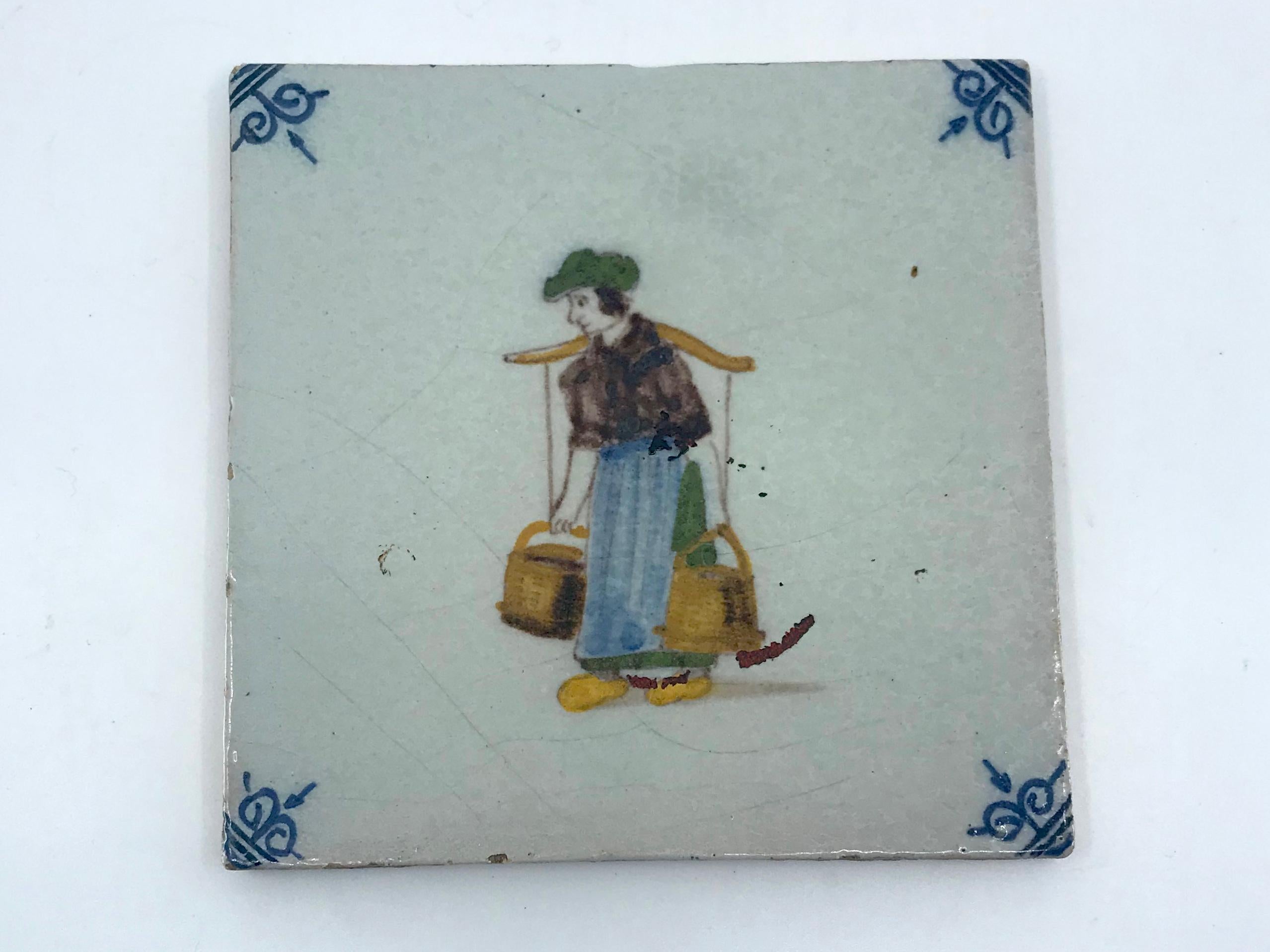 Set of Eight Early 19th Century Dutch Tiles In Good Condition In New York, NY