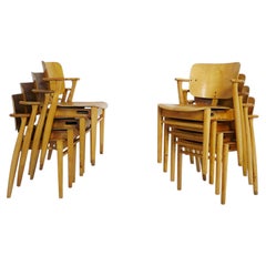 Set of Eight Early Domus Chairs by Ilmari Tapiovaara, Finland, 1950s