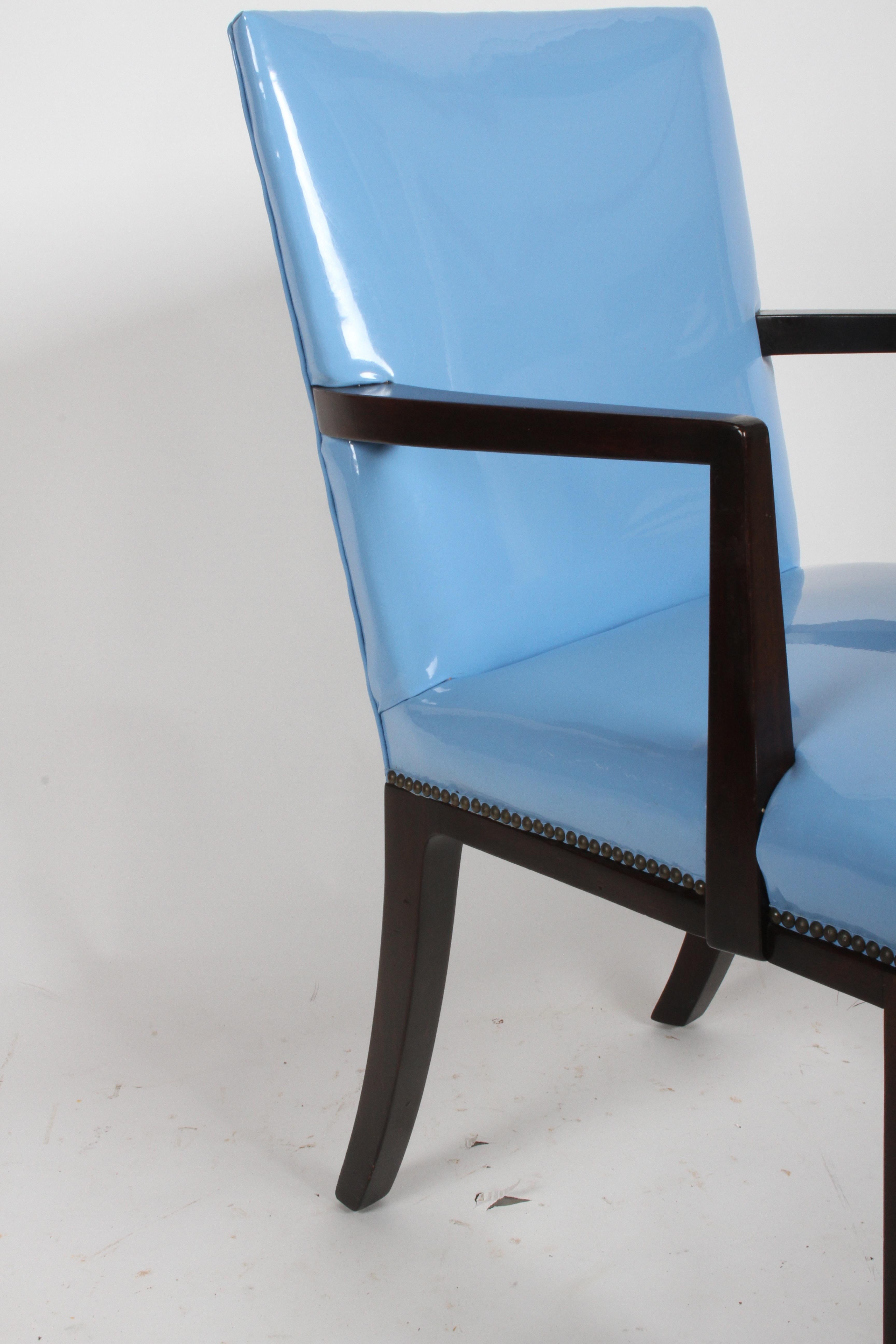 Upholstery Set of Eight Edward J. Wormley for Dunbar Dining Chairs, circa 1950